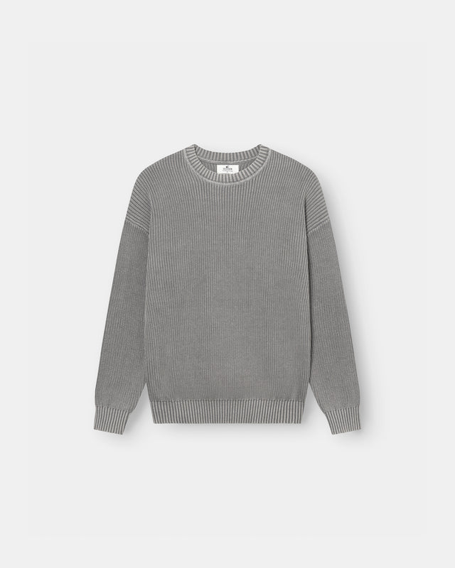 Fisherman Knit Washed Grey