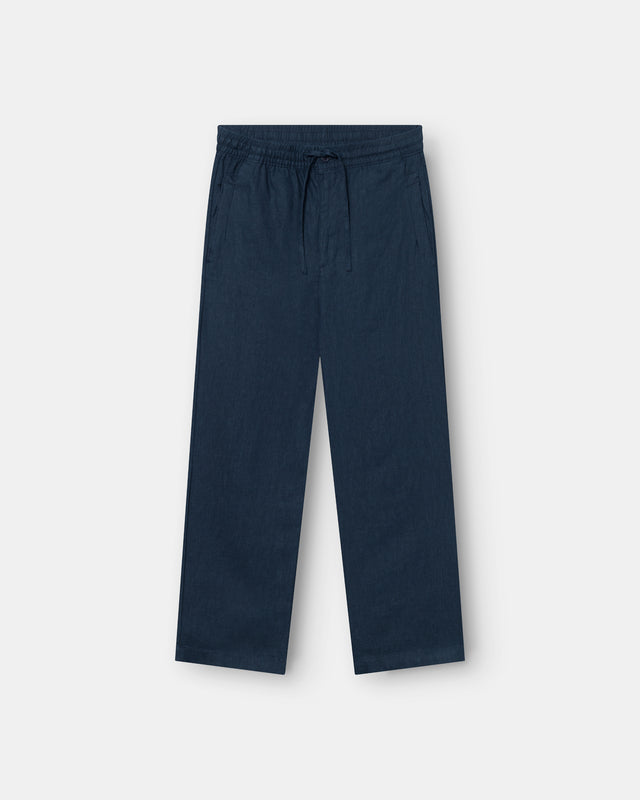 Baggy 100% flax pants Navy