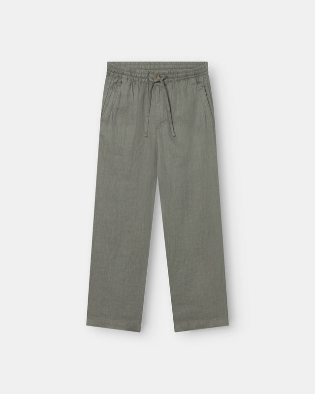 Baggy 100% flax pants Army