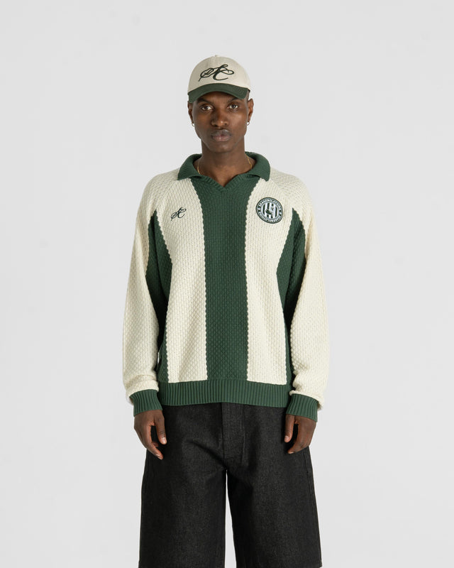 SC Football Knit Green/beige