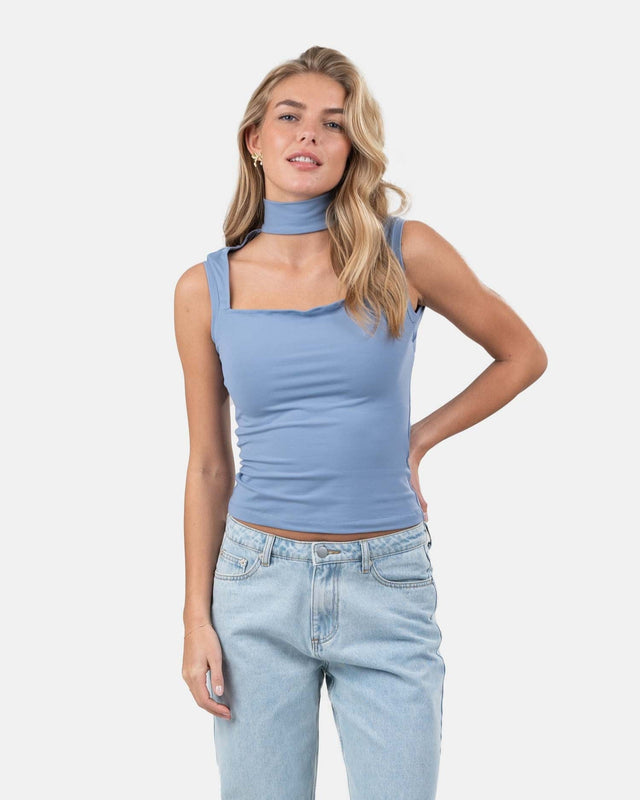 Choker Top Blå | Skagen - clothing.dk