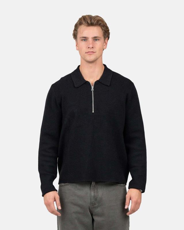 Half Zip Polo Sort | Skagen - clothing.dk