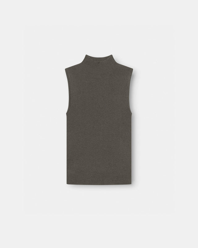 Highneck knitted Top Grå | Skagen - clothing.dk