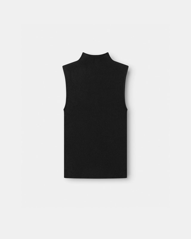 Highneck knitted Top Sort | Skagen - clothing.dk