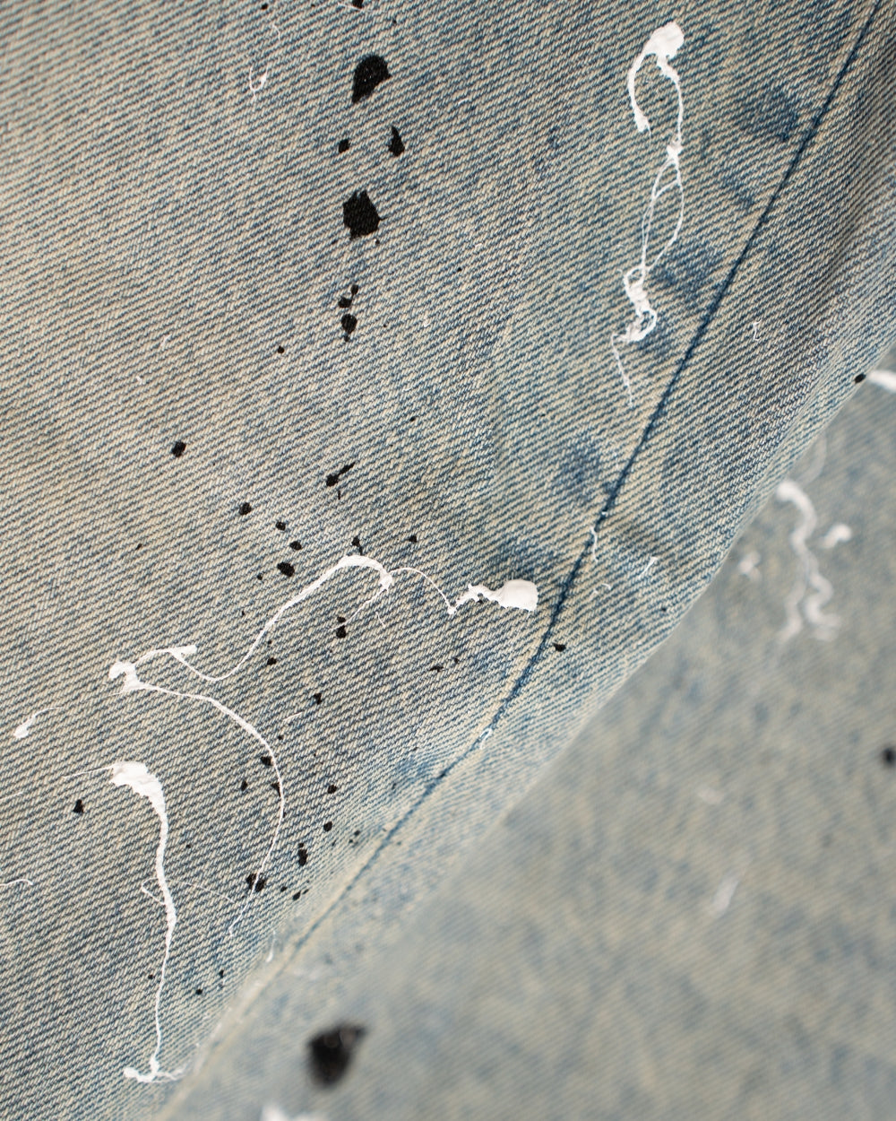 Baggy Denim Jeans Paint Splatter