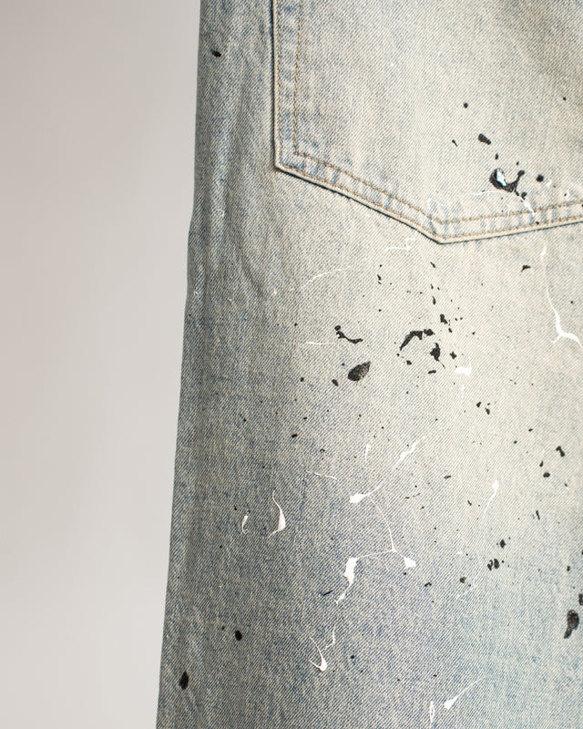 Baggy Denim Jeans Paint Splatter