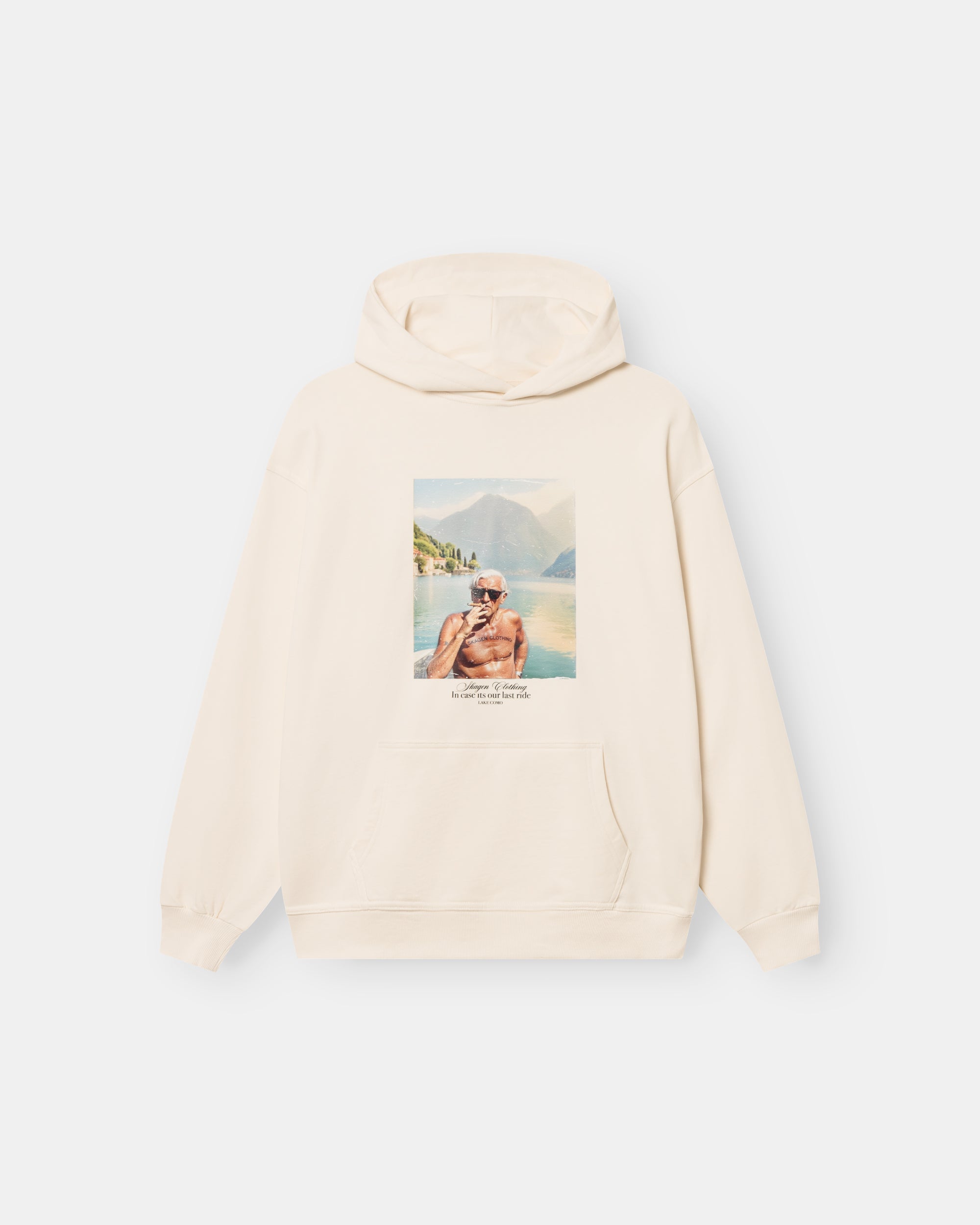 Como Graphic Hoodie Hvid