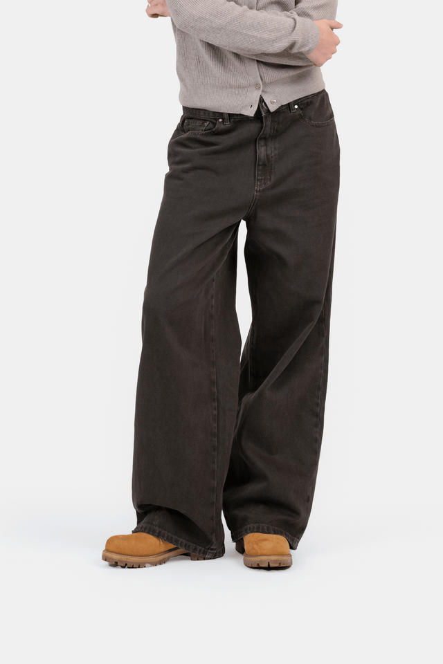 Baggy Denim Jeans Brown