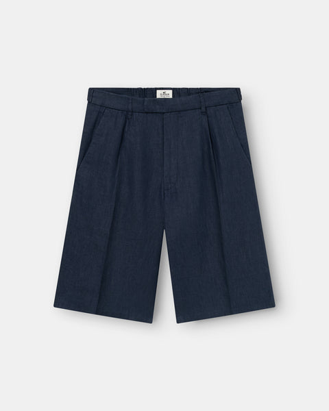 Pleated Baggy shorts Navy