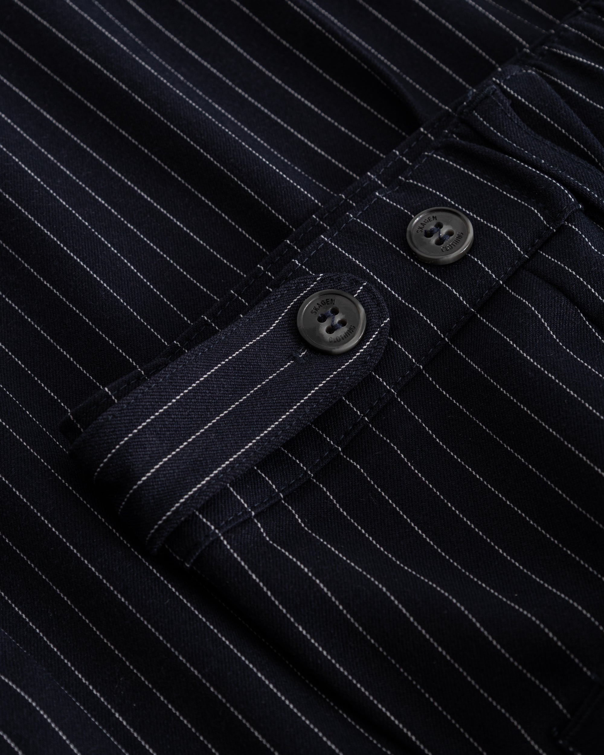 Bermuda Shorts Navy Pinstriped