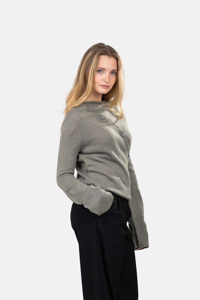 Asymmetric Cardigan Grey