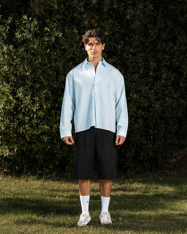Check Summer Shirt Light Blue