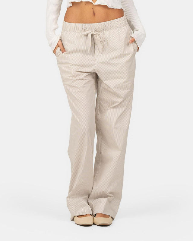 Pyjamas Pants Beige stribet |  Skagen-clothing.dk