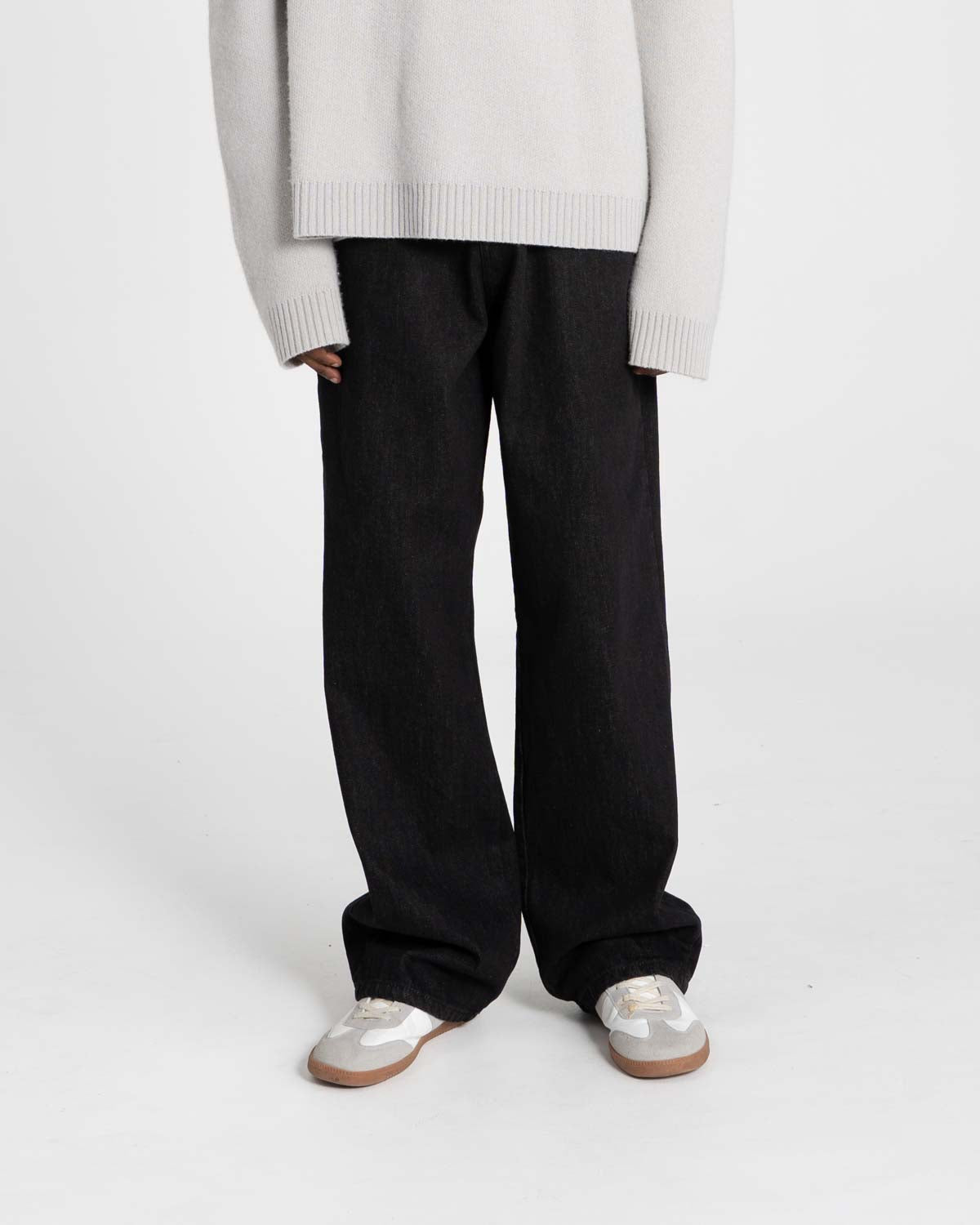 Baggy denim jeans black