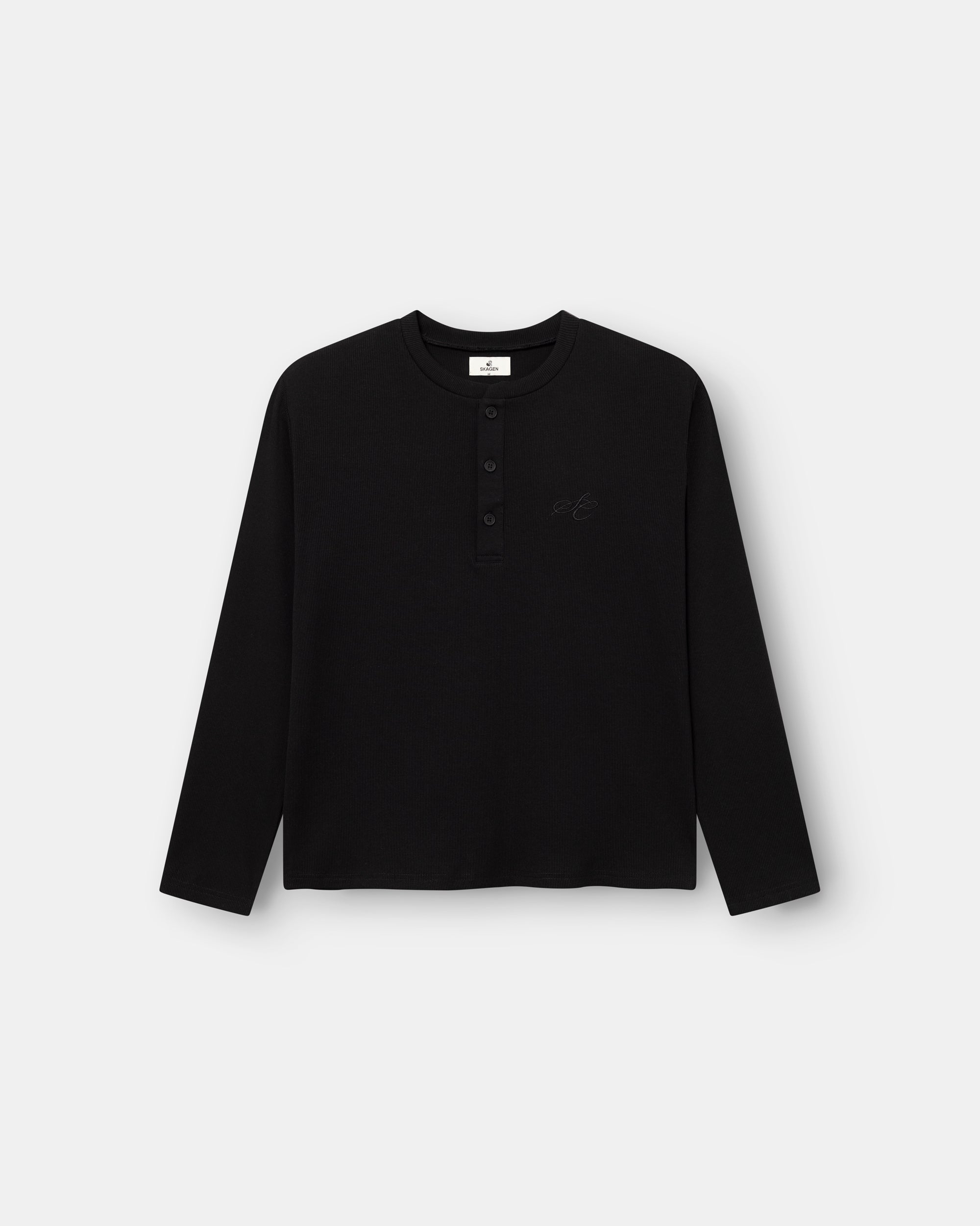 Henley Long Sleeve Black Dame