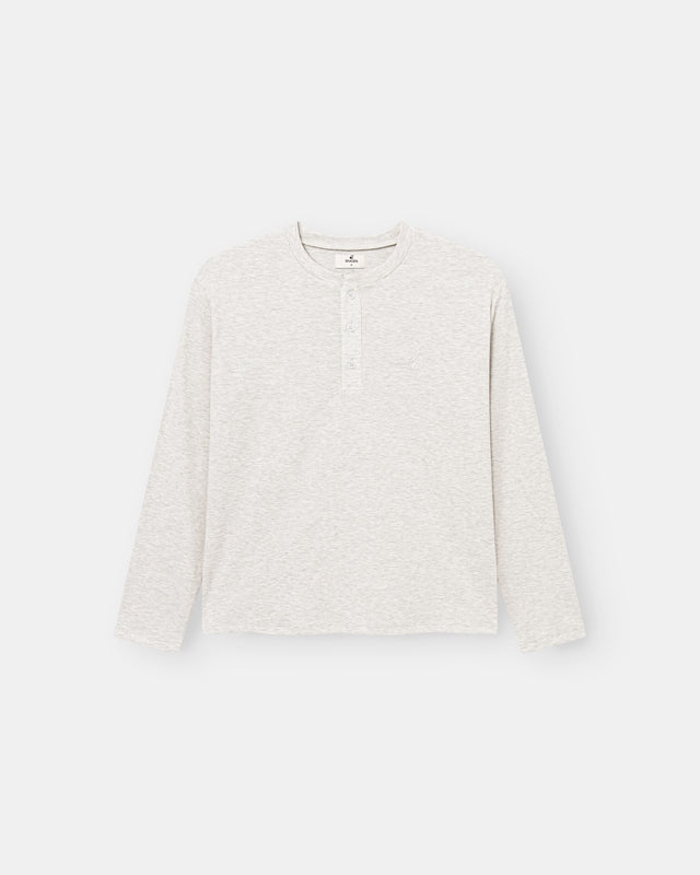 Henley Long Sleeve Heather Grey