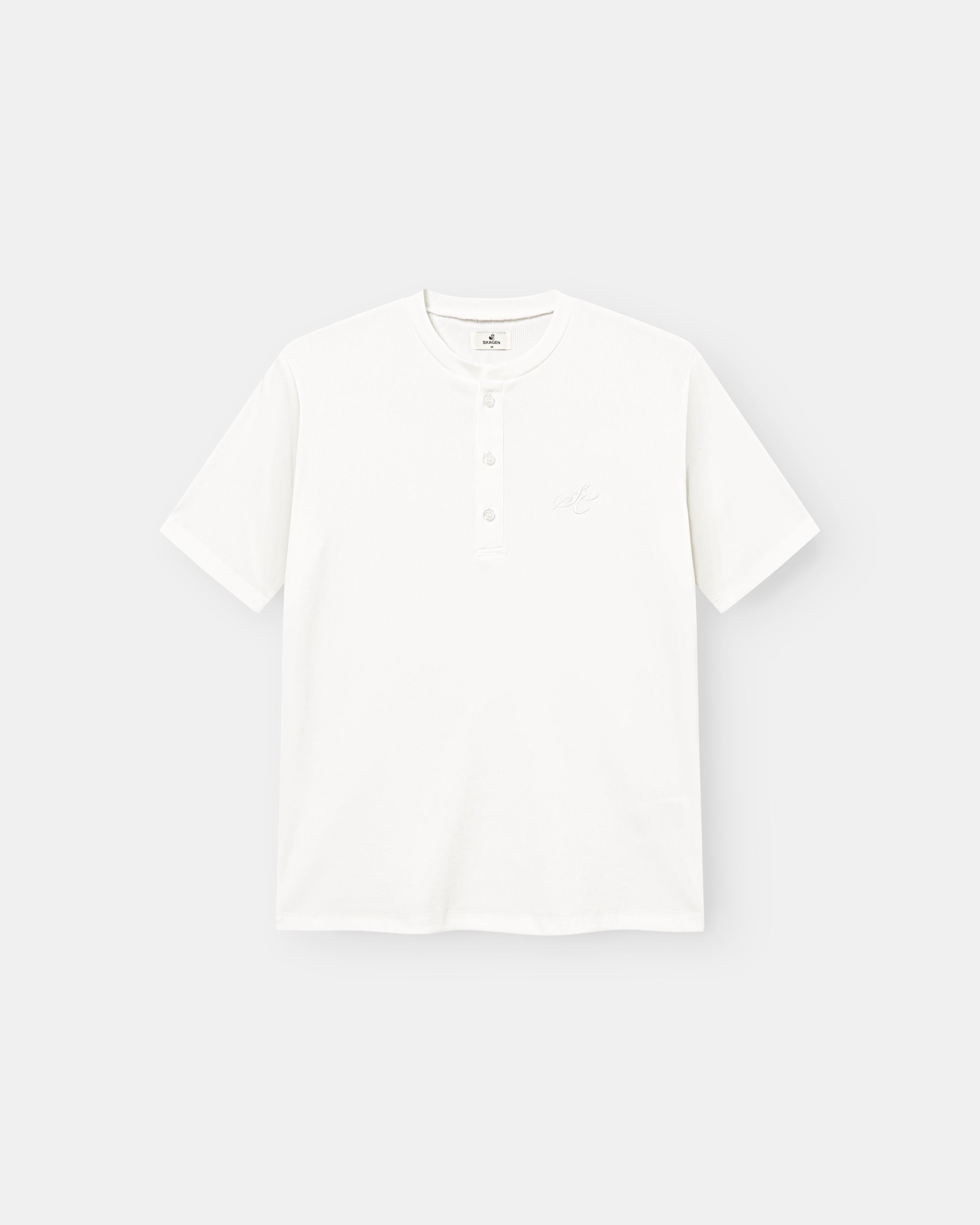 Henley Short Sleeve White dame