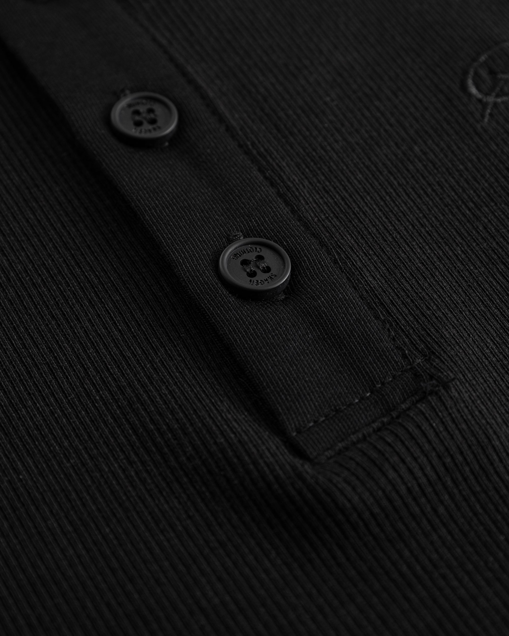Henley Short Sleeve Black