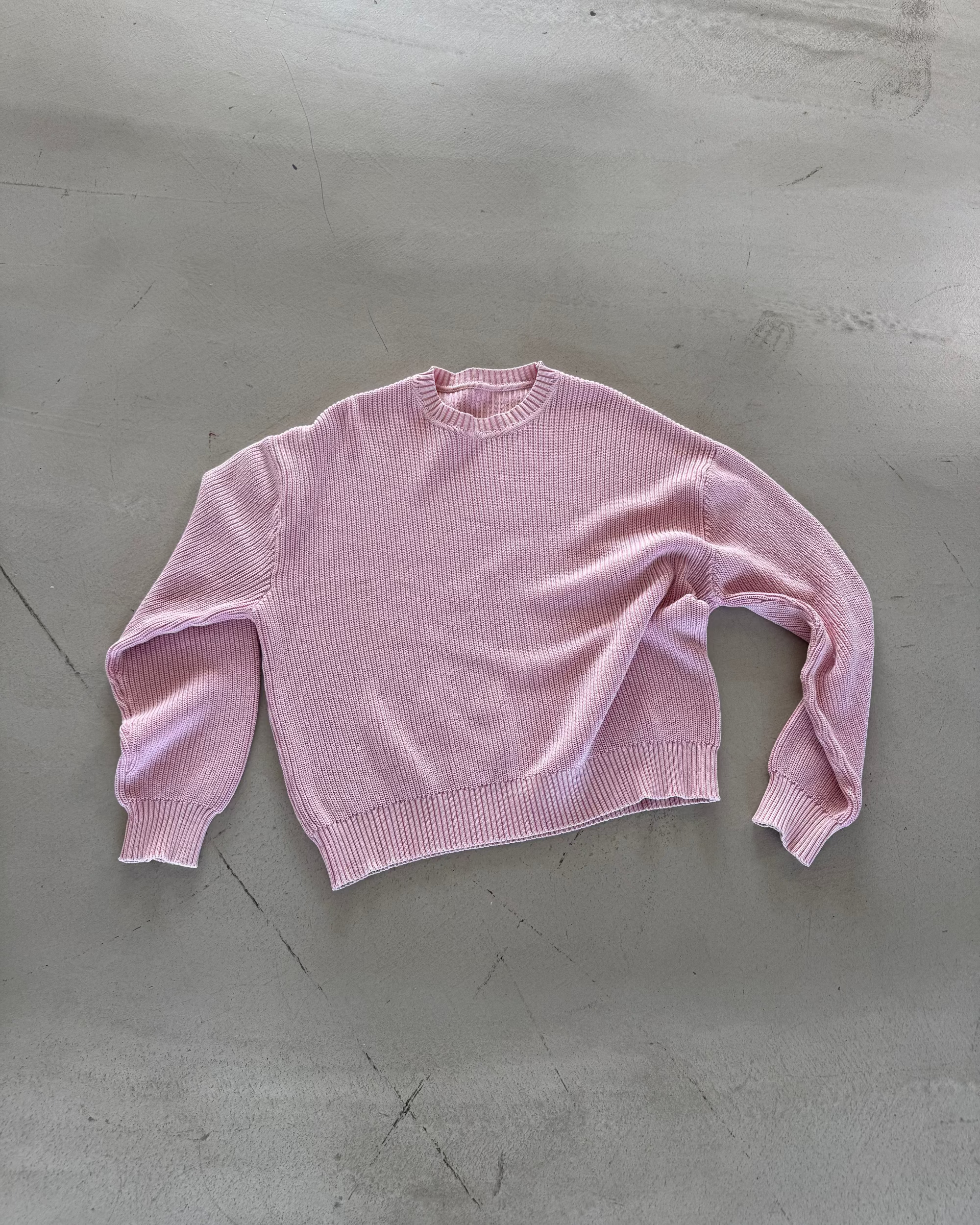 Knit Sweater Washed Pink