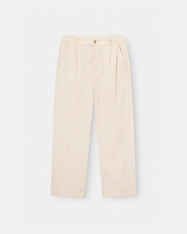 Baggy Linen Pants Beige