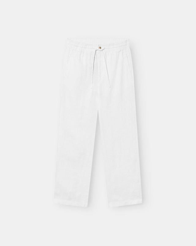 Baggy 100% Linen Pants White