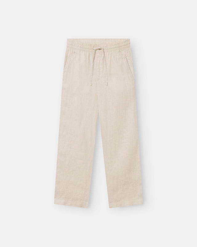 Baggy 100% Linen Pants Beige