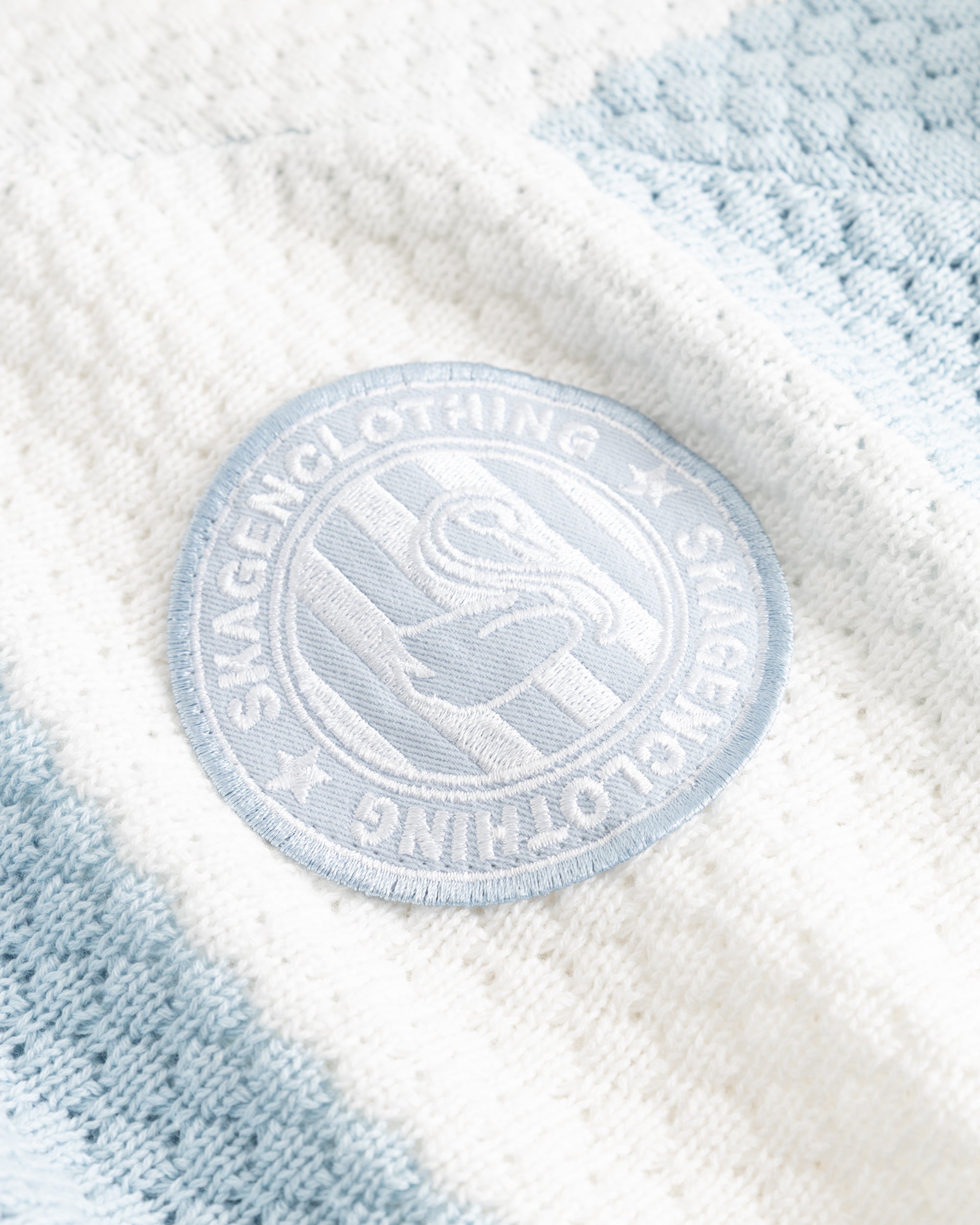 SC Football Knit Light Blue/white