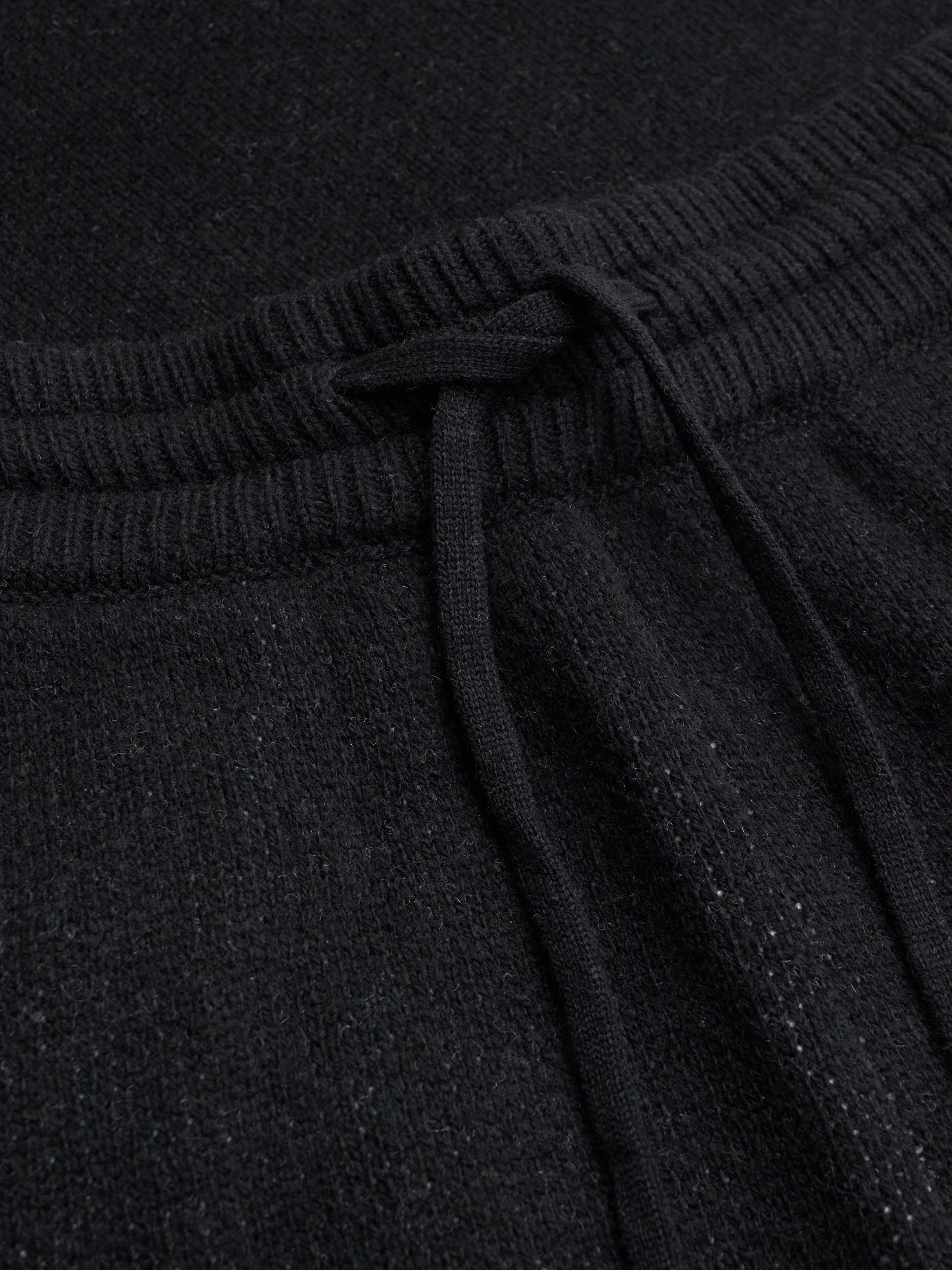 Jacquard Knitted Wool pants Black