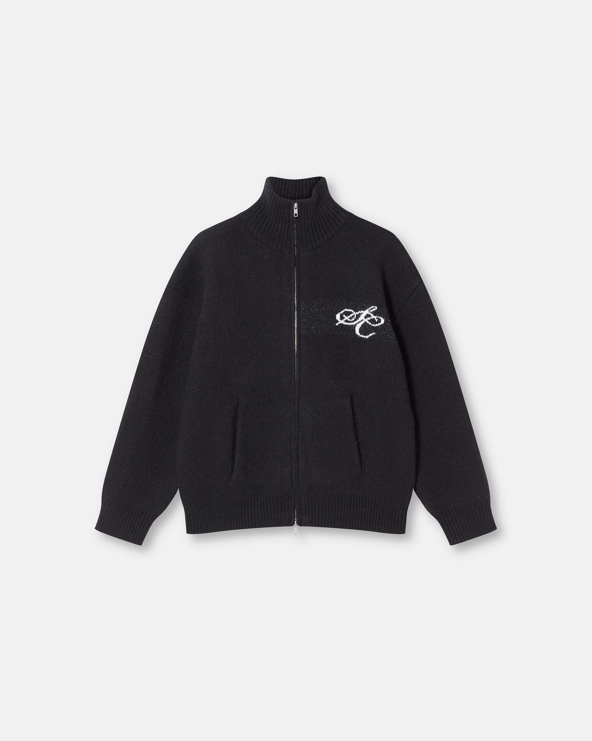Full Zip Sweater Black