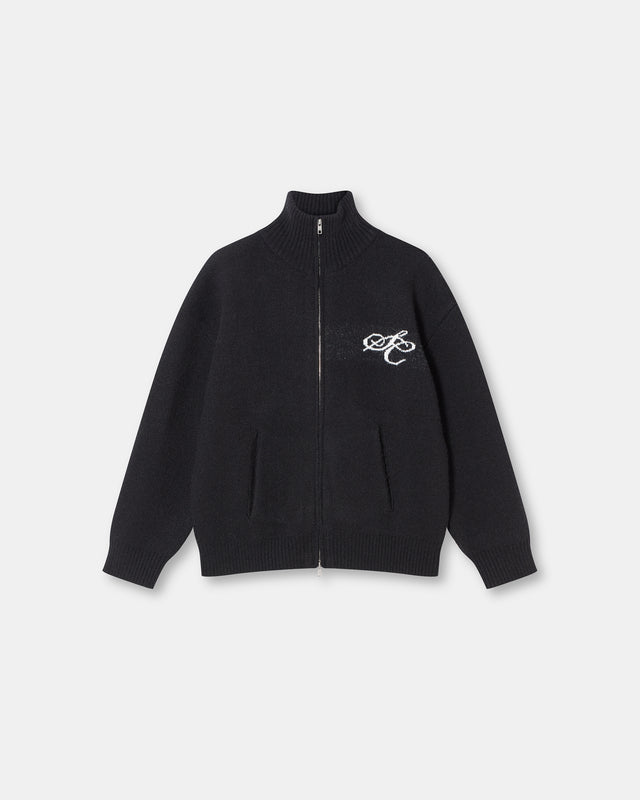 Full Zip Sweater Black