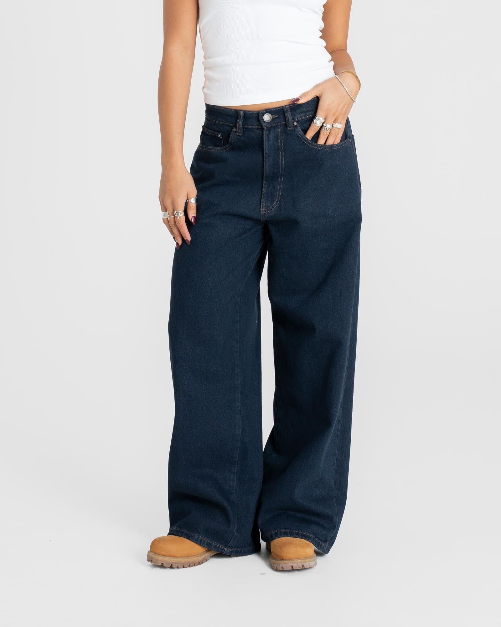 Baggy denim jeans indigo