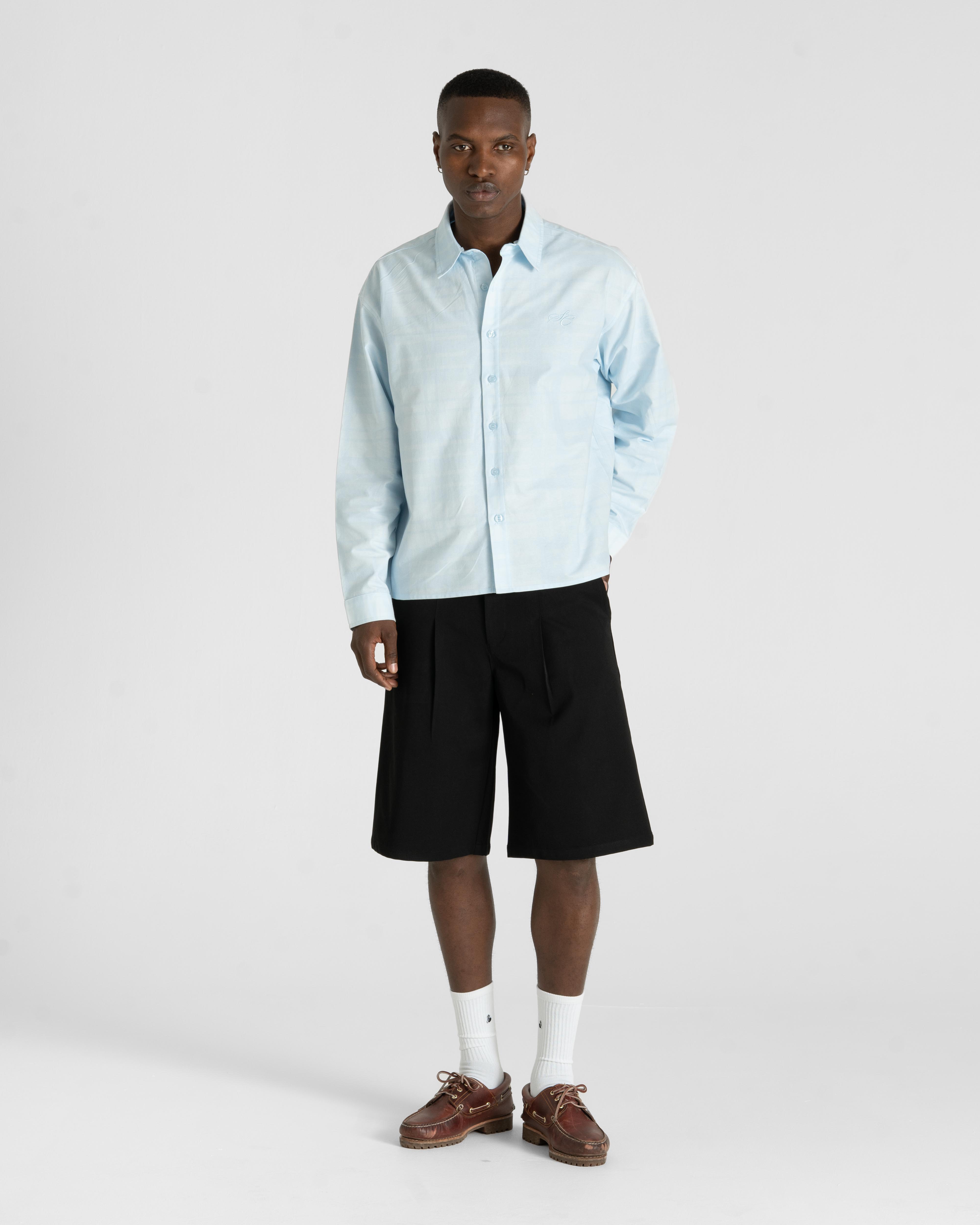 Check Summer Shirt Light Blue
