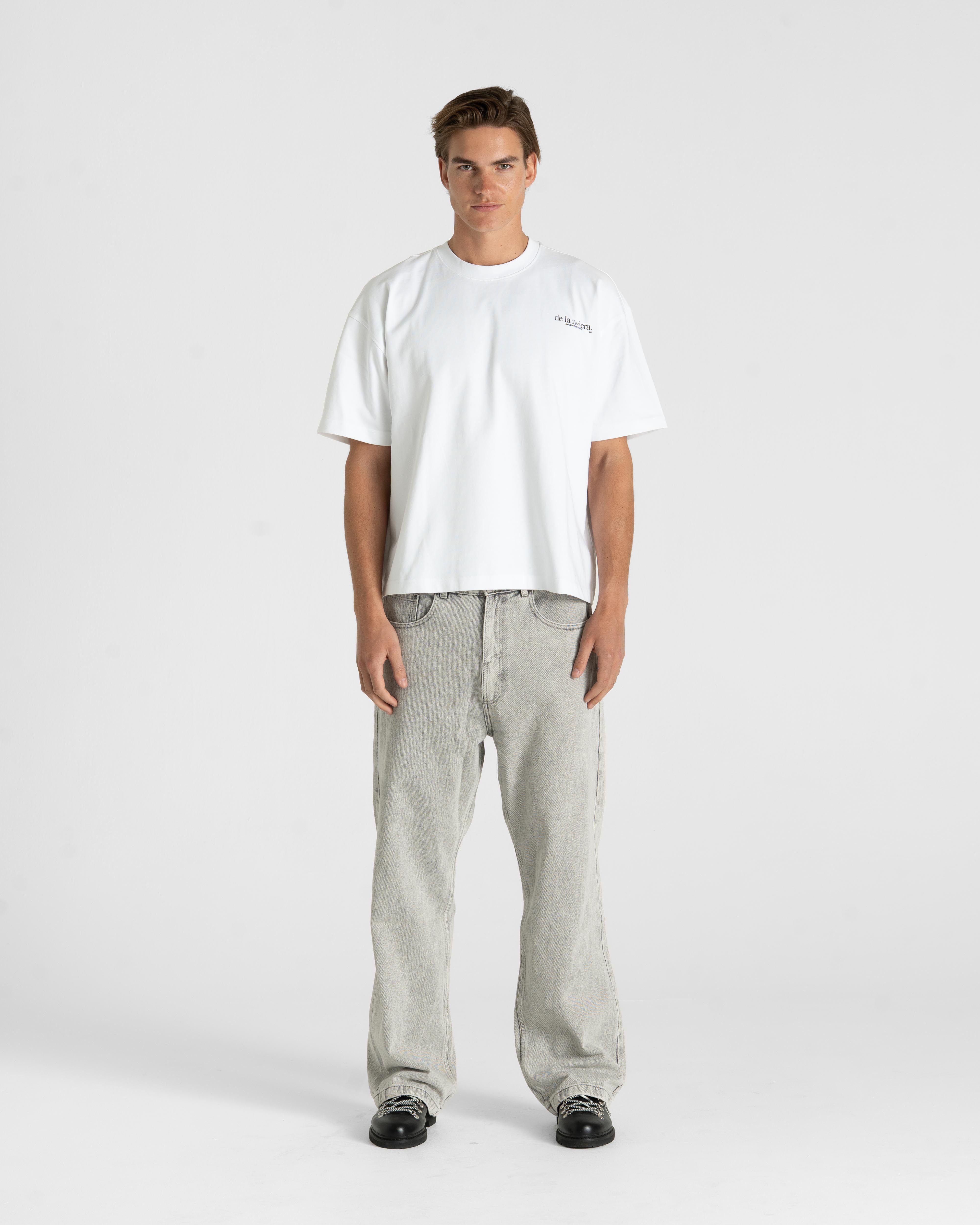 Baggy Denim Jeans Light Grey