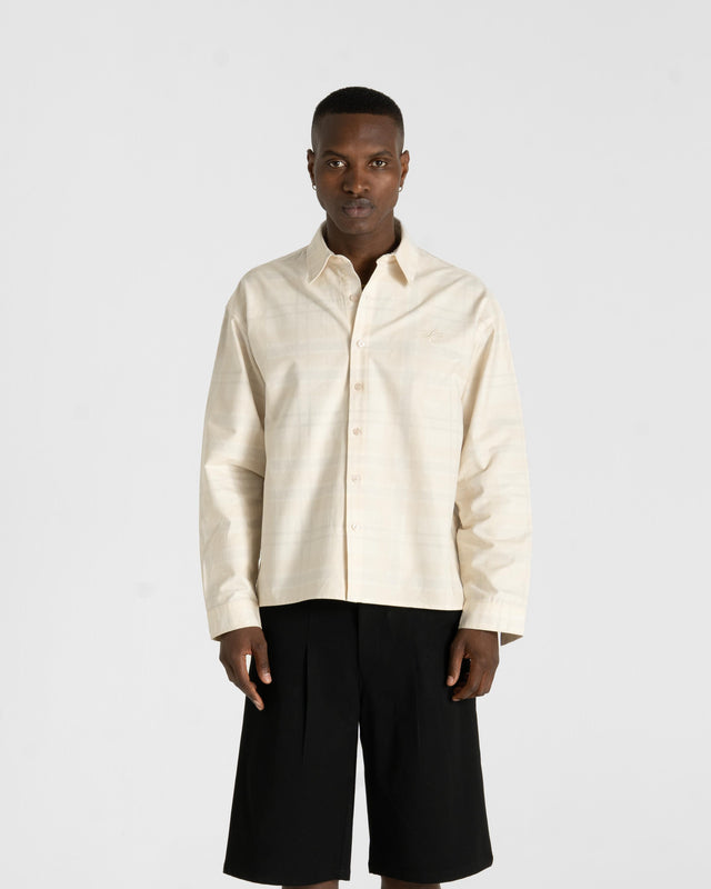 Check Summer Shirt Beige