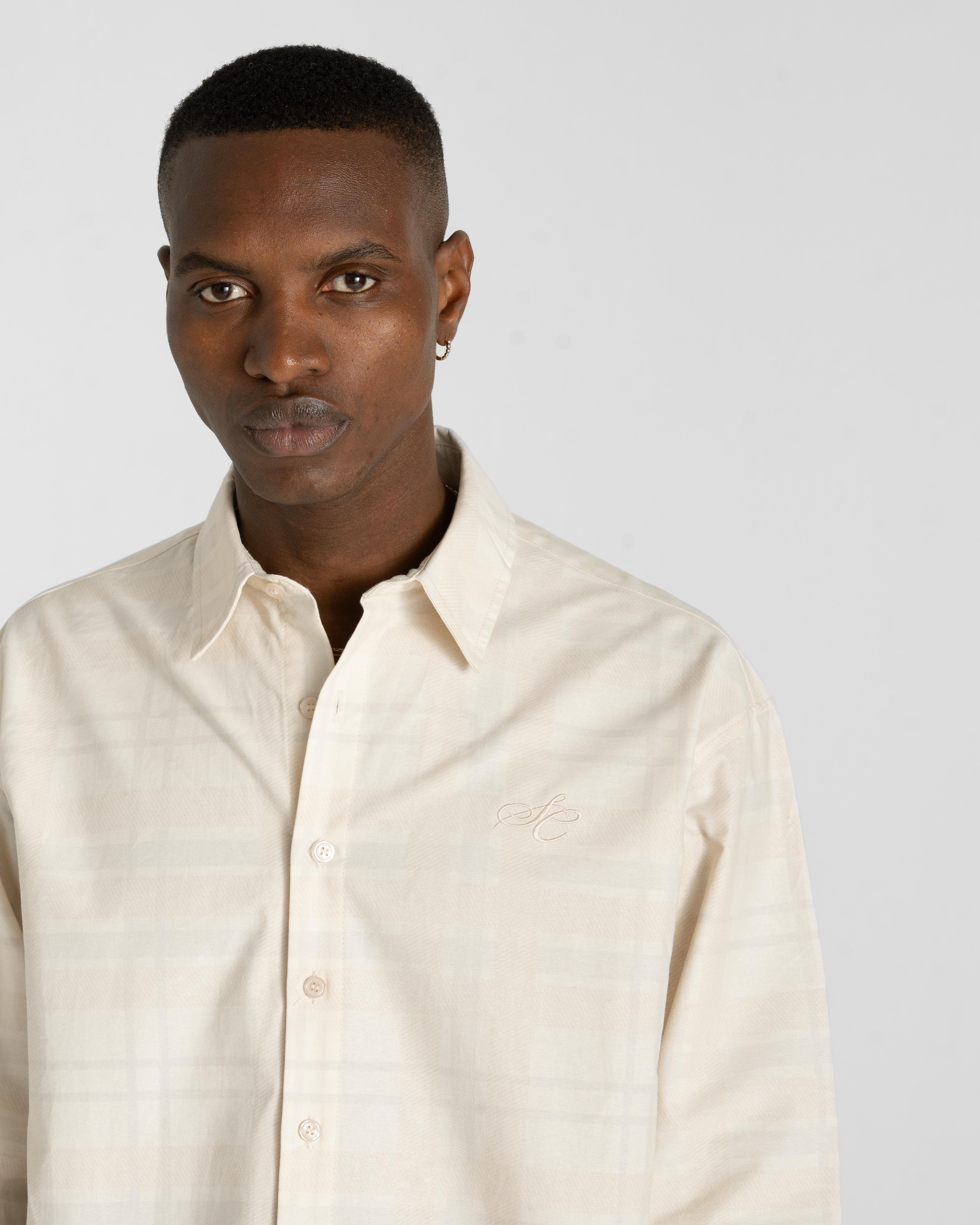 Check Summer Shirt Beige