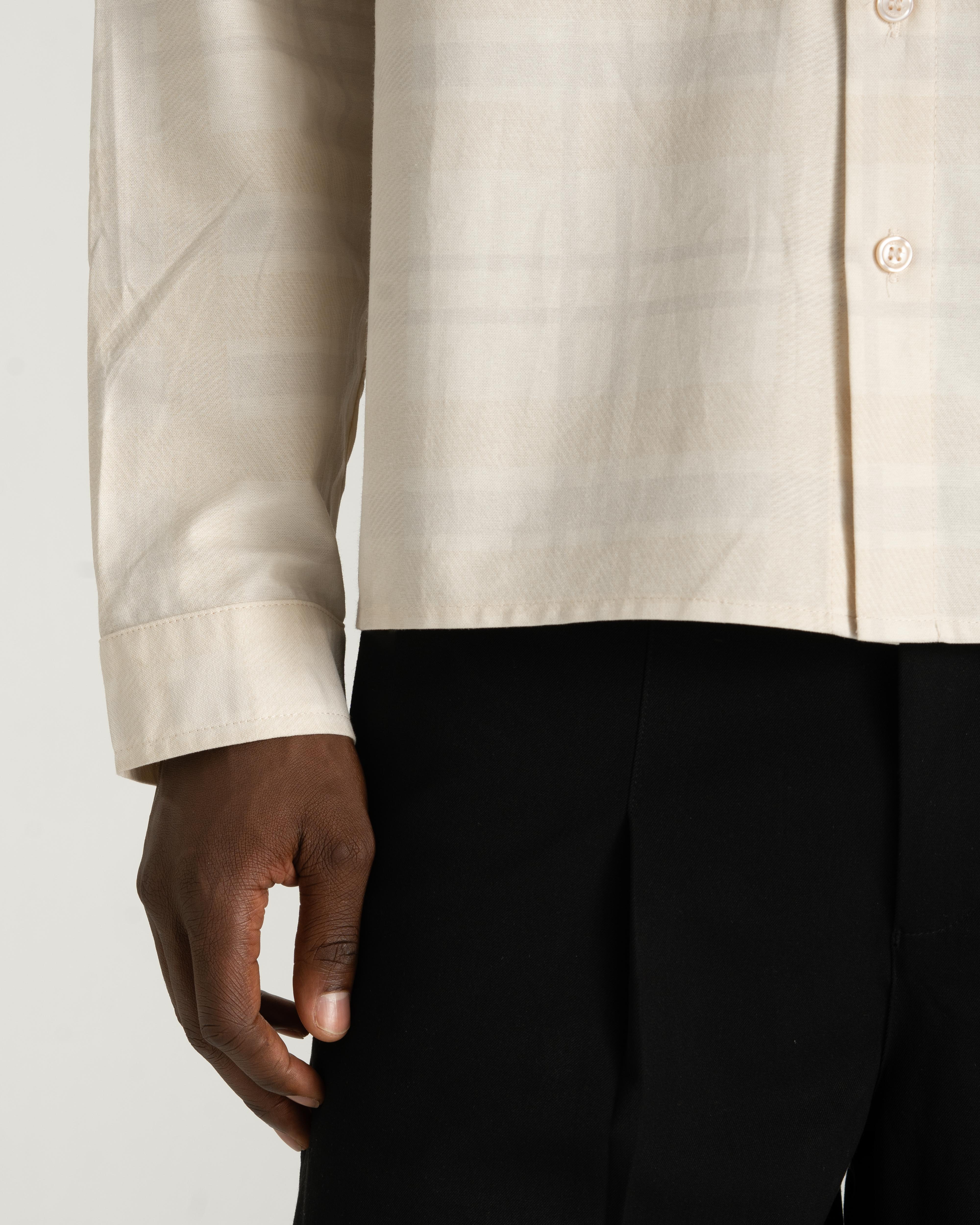 Check Summer Shirt Beige