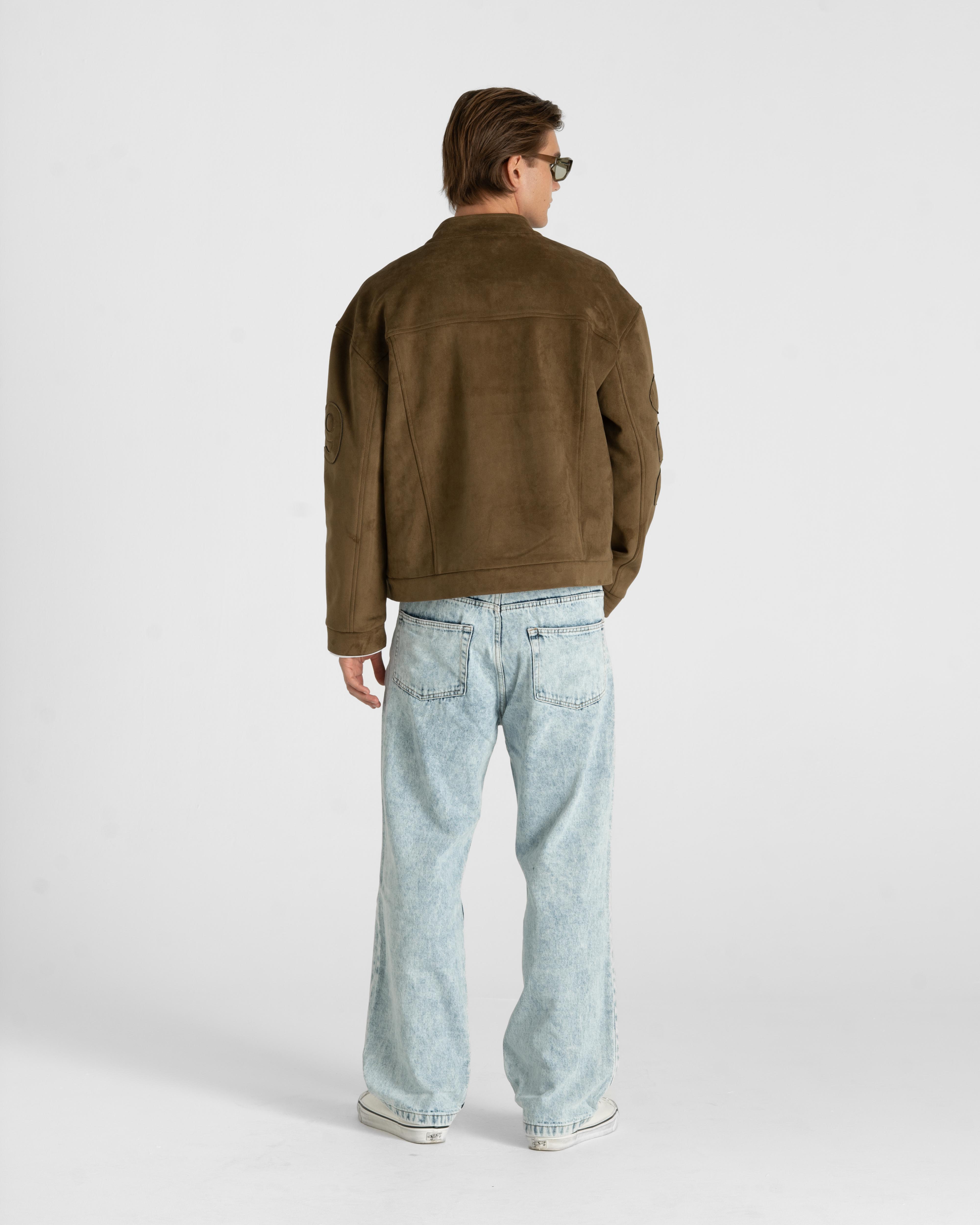 Suede Jacket Moss Green