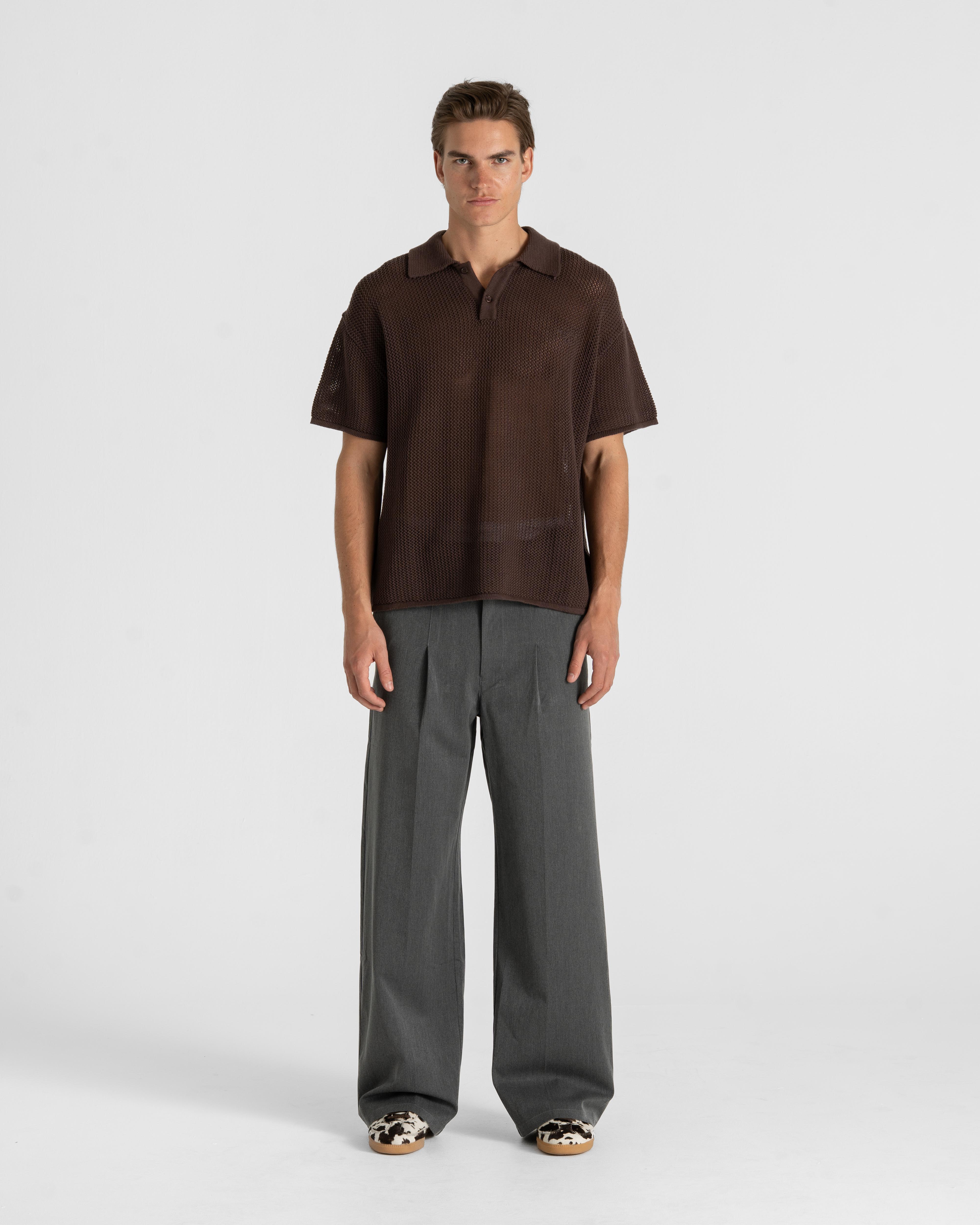 Knitted Polo Brown