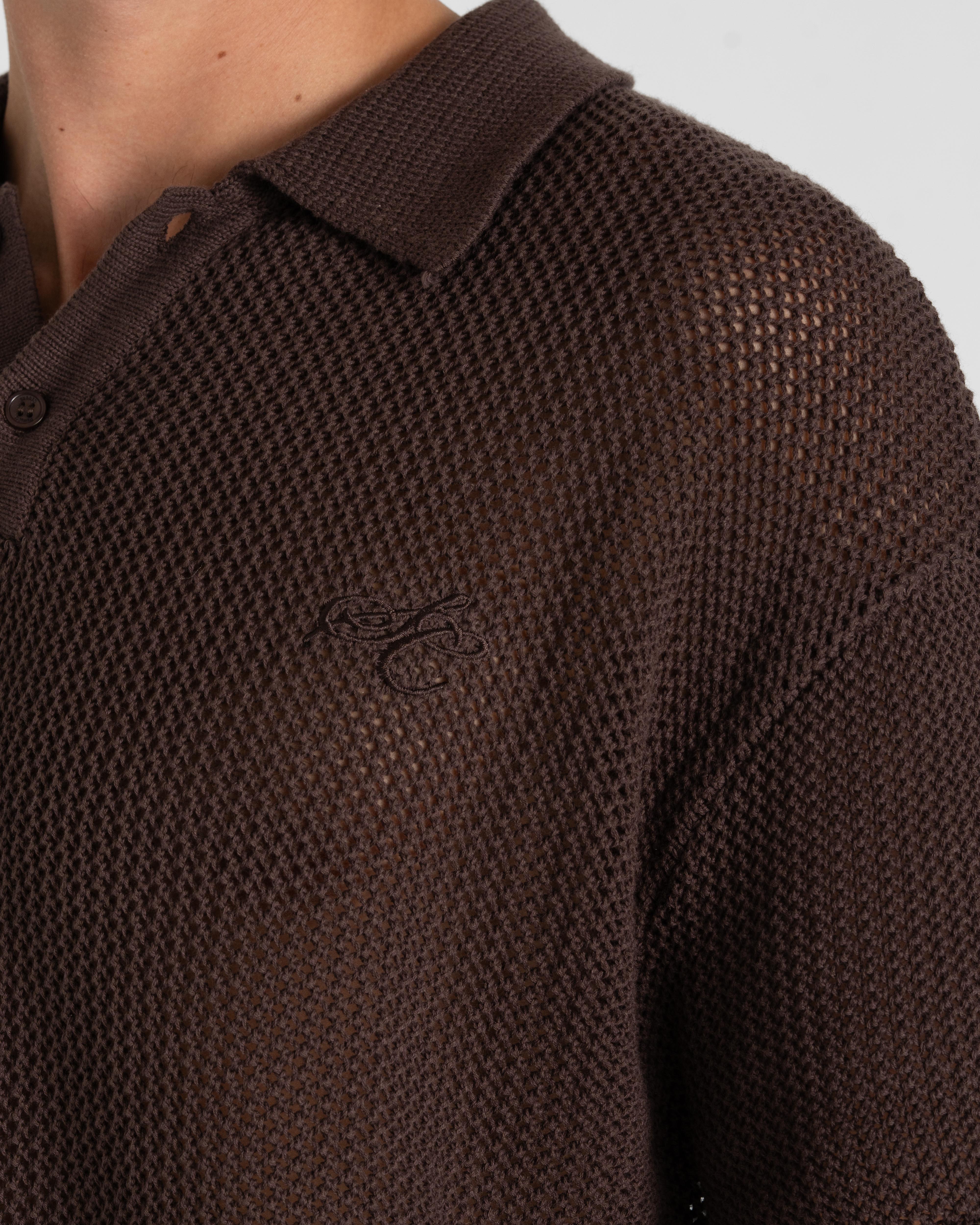 Knitted Polo Brown