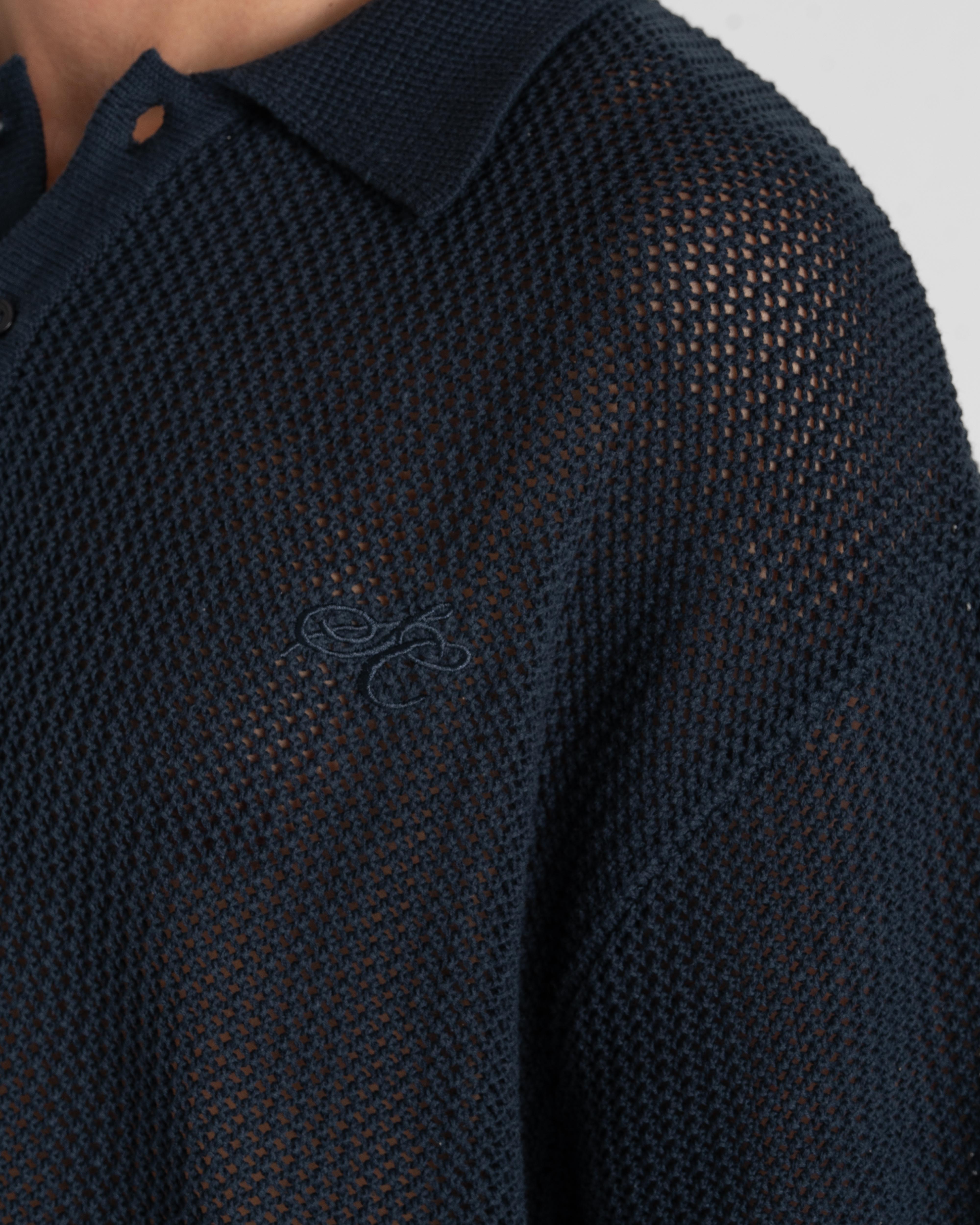 Knitted Polo Navy