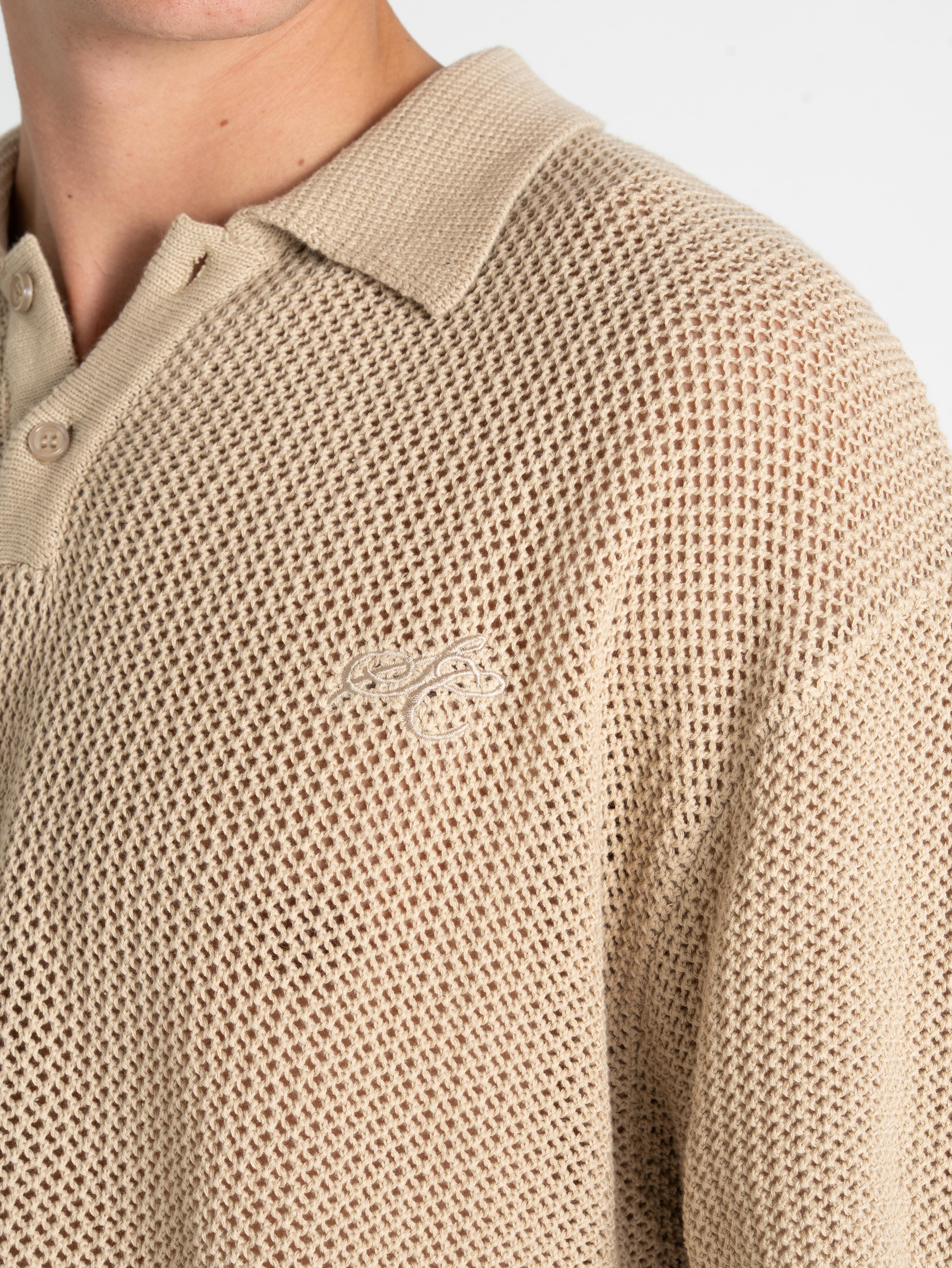 Knitted Polo Beige