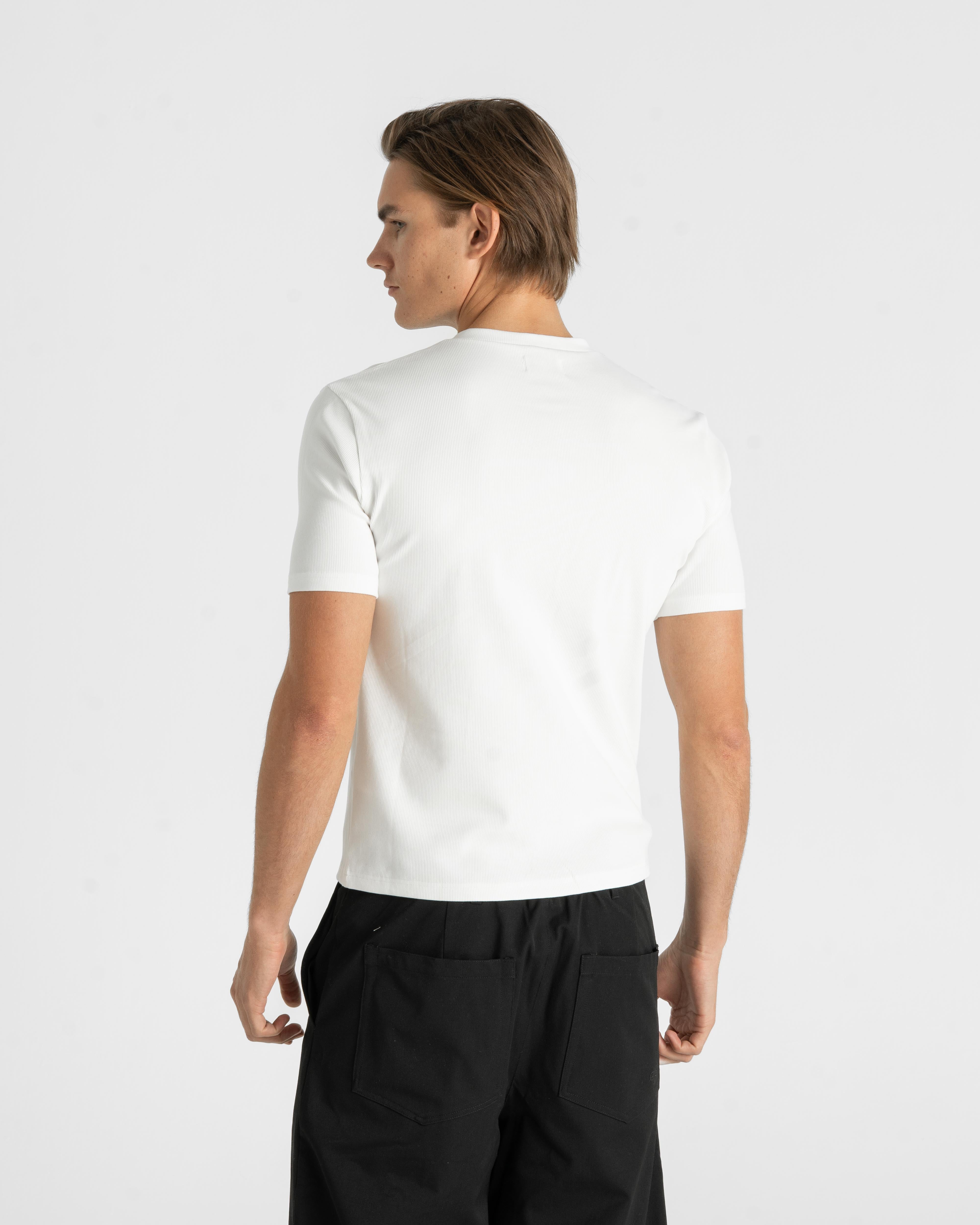 Henley Short Sleeve White