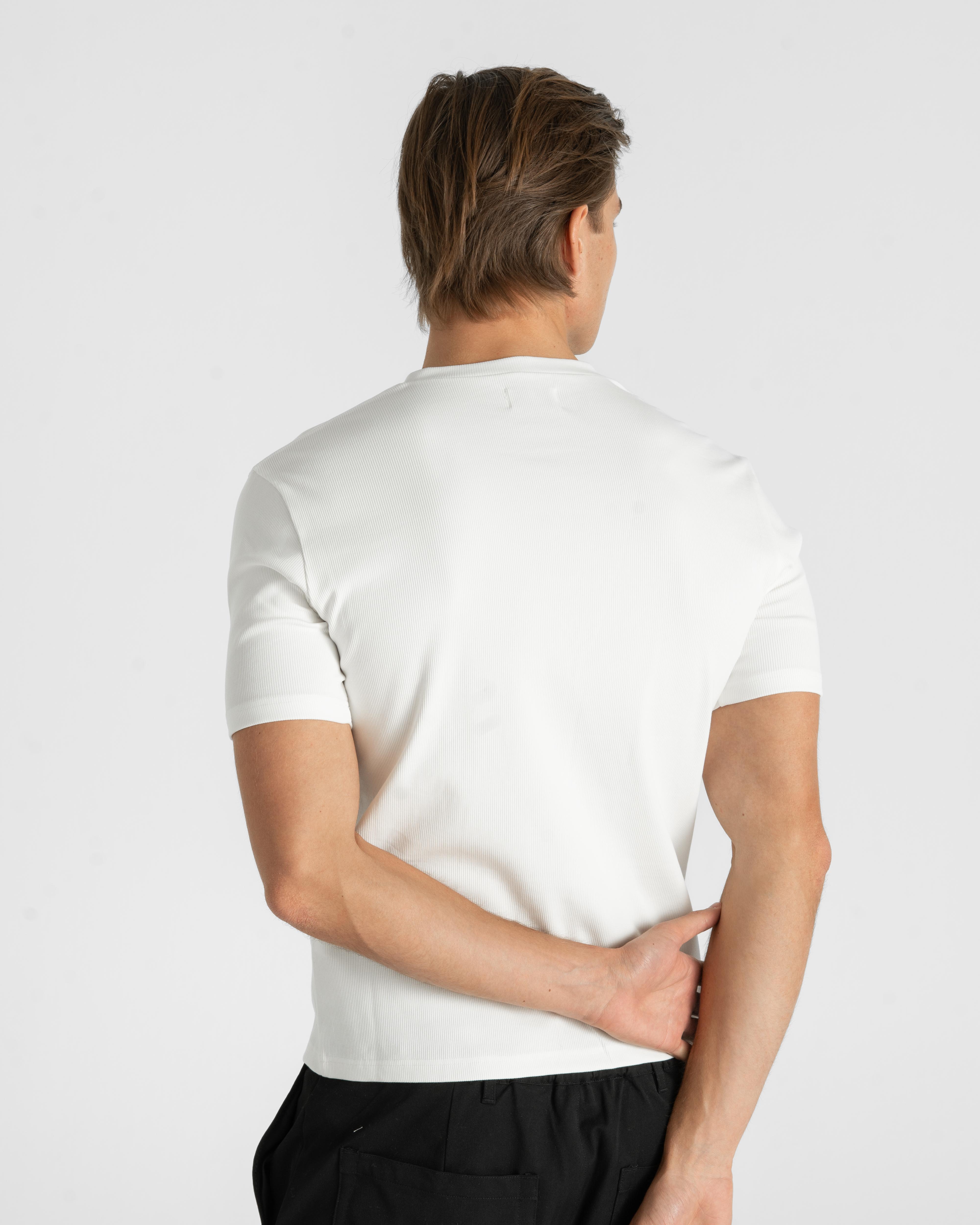 Henley Short Sleeve White