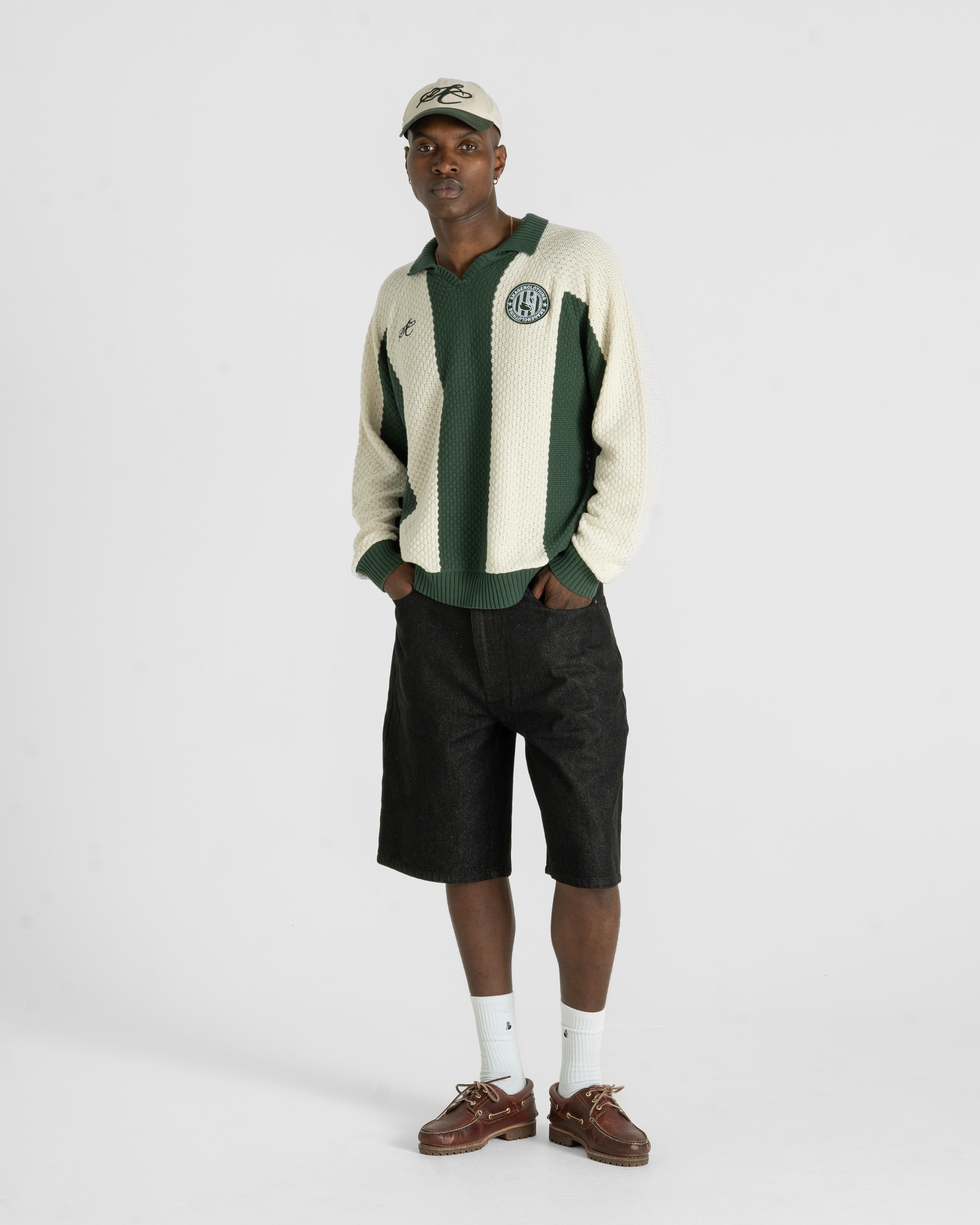 SC Football Knit Green/beige