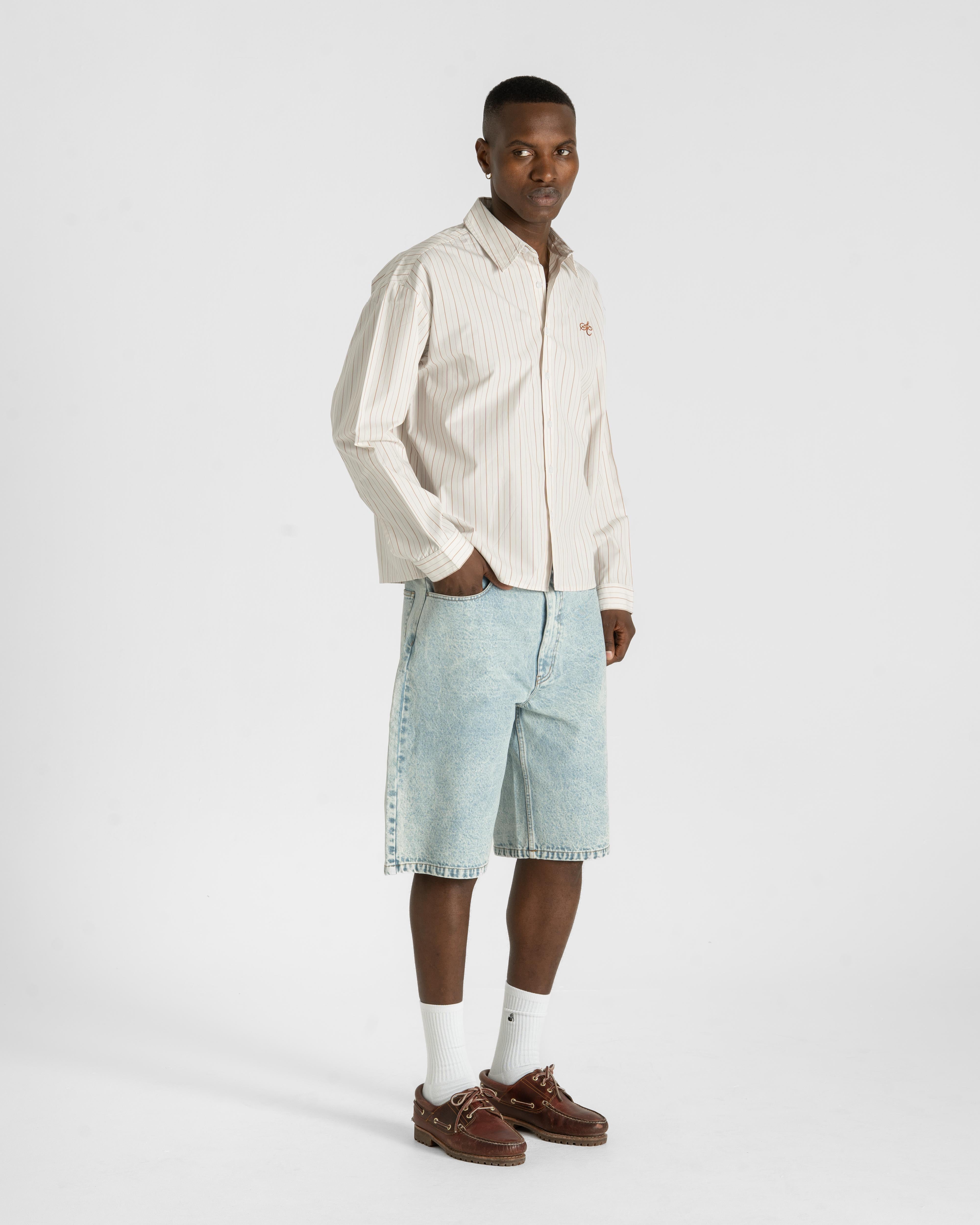 Oxford Longsleeve Shirt Brown Striped