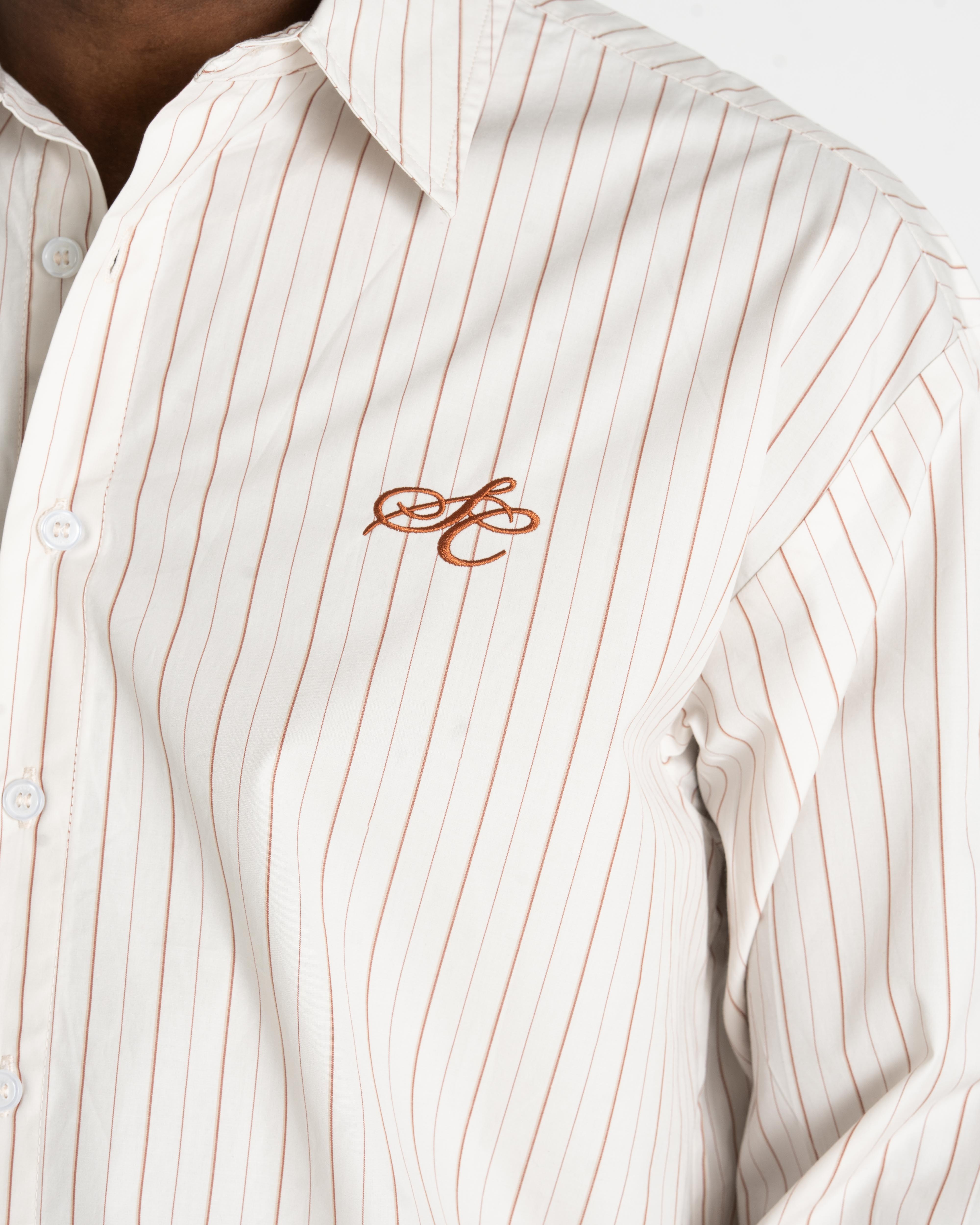 Oxford Longsleeve Shirt Brown Striped