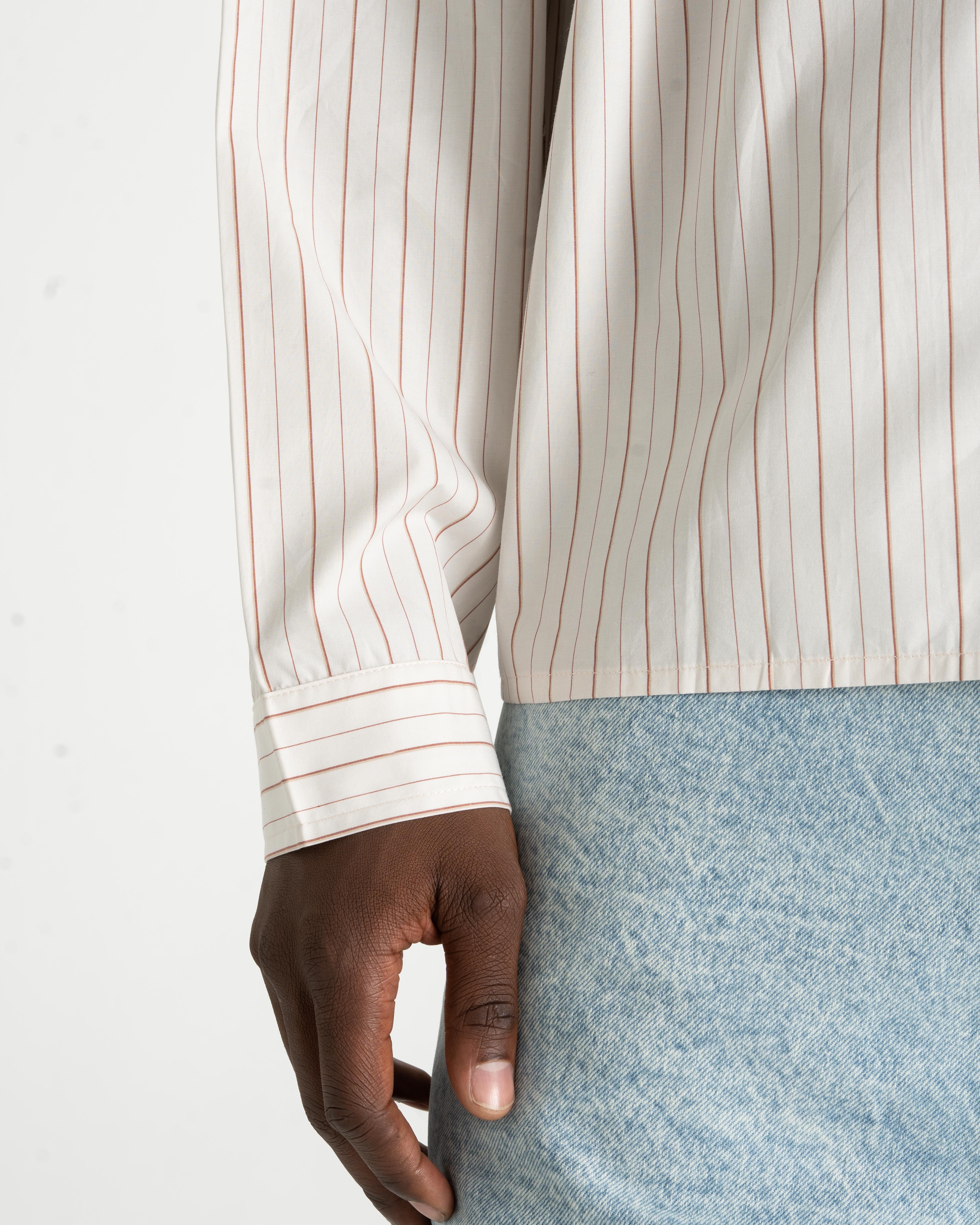 Oxford Longsleeve Shirt Brown Striped