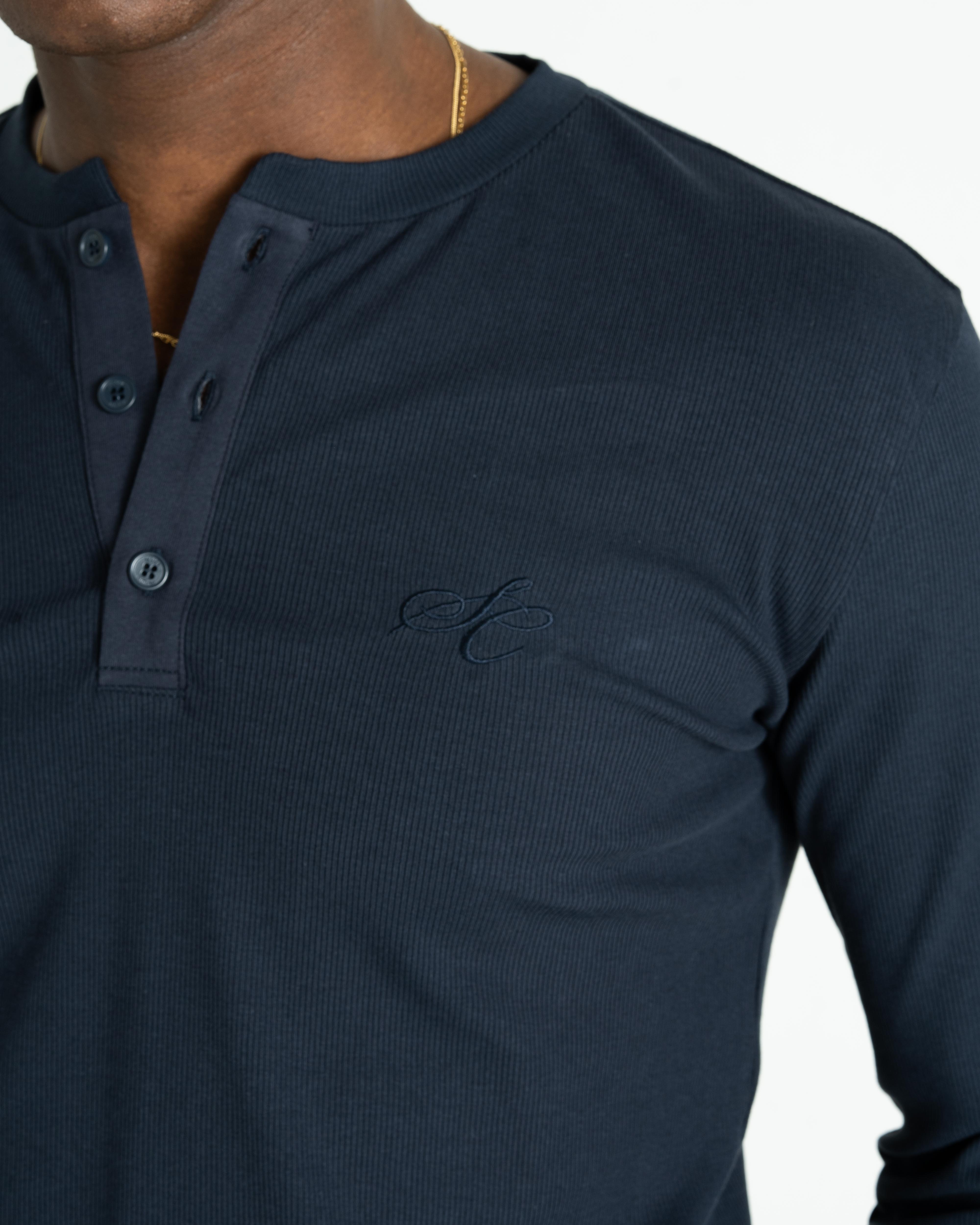 Henley Long Sleeve Navy