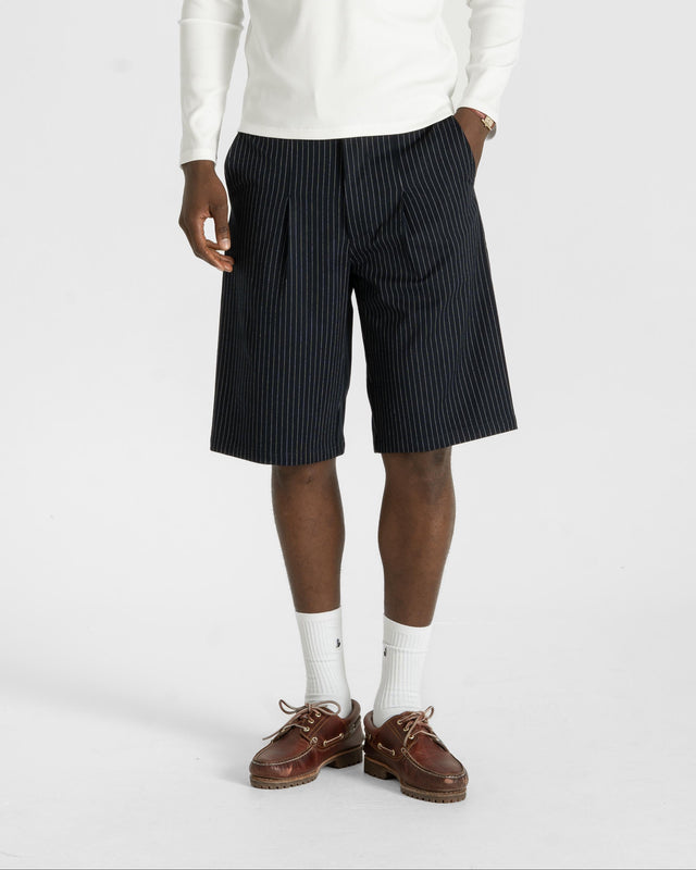 Bermuda Shorts Navy Pinstriped
