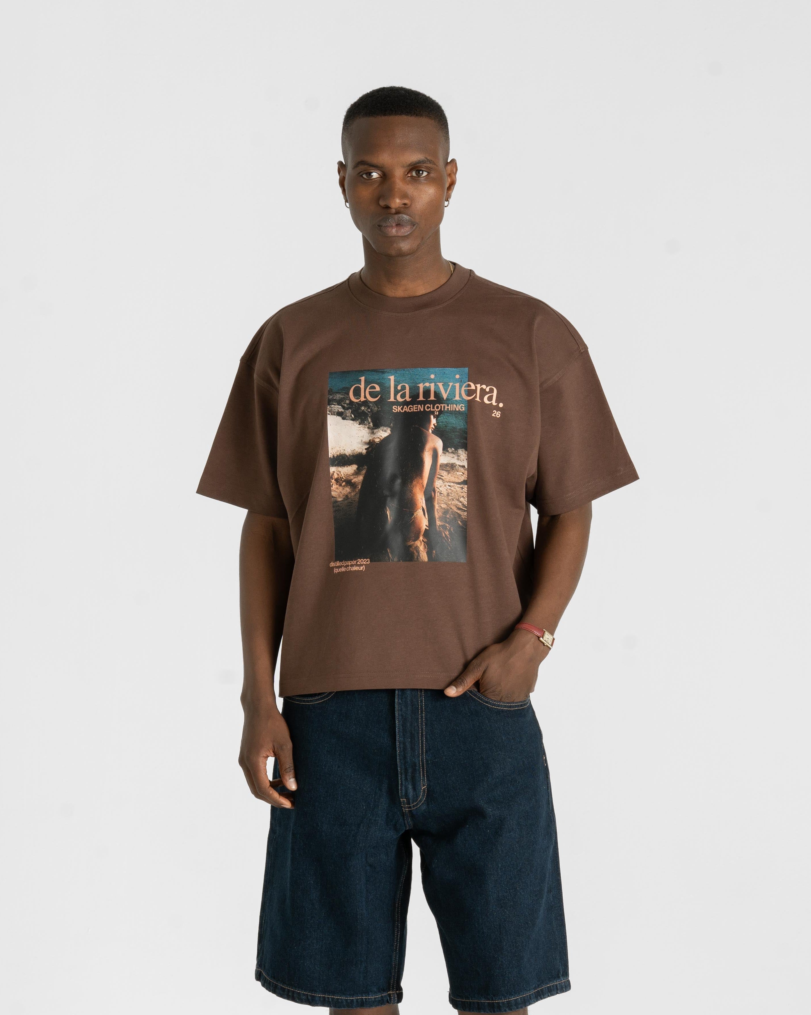 De la Riviera T-shirt Brown